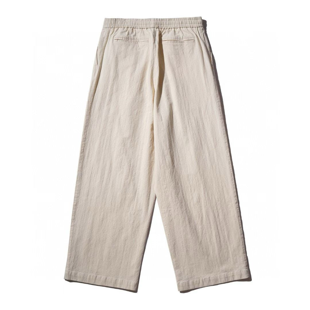 Minimalist Wide-Leg Cotton Pants