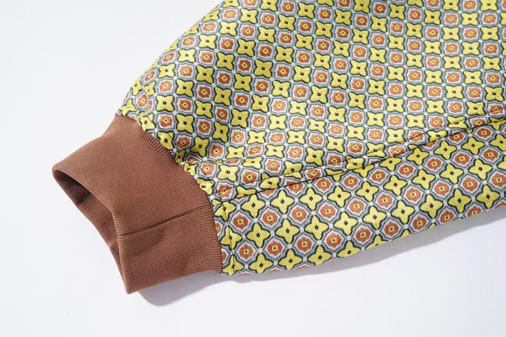 Mosaic Pattern Bomber Jacket