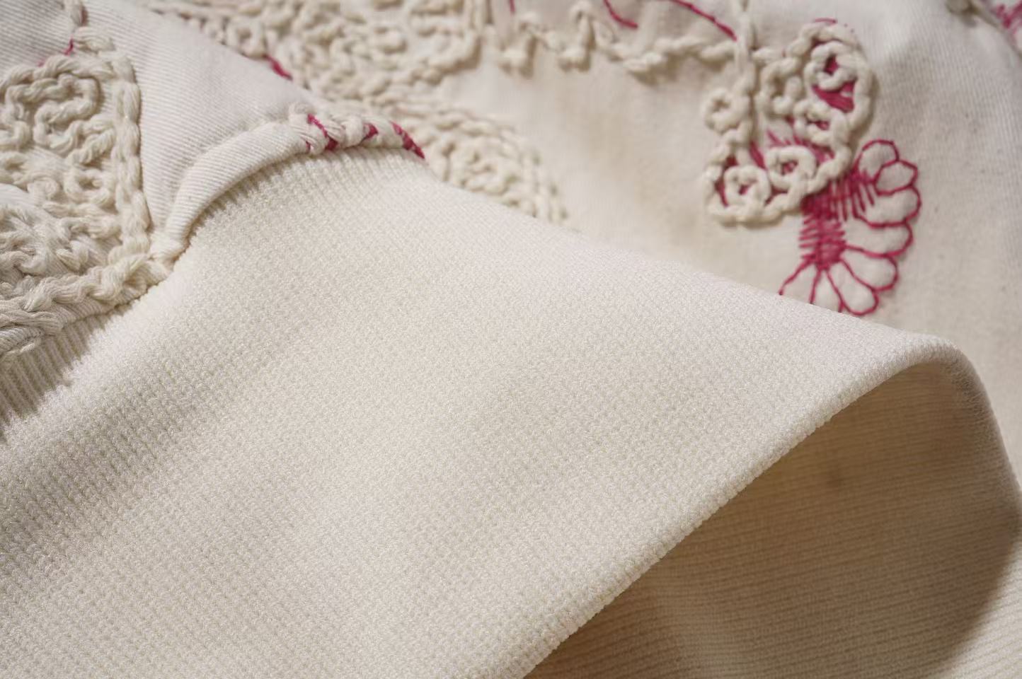 Crimson Bloom Embroidered Jacket