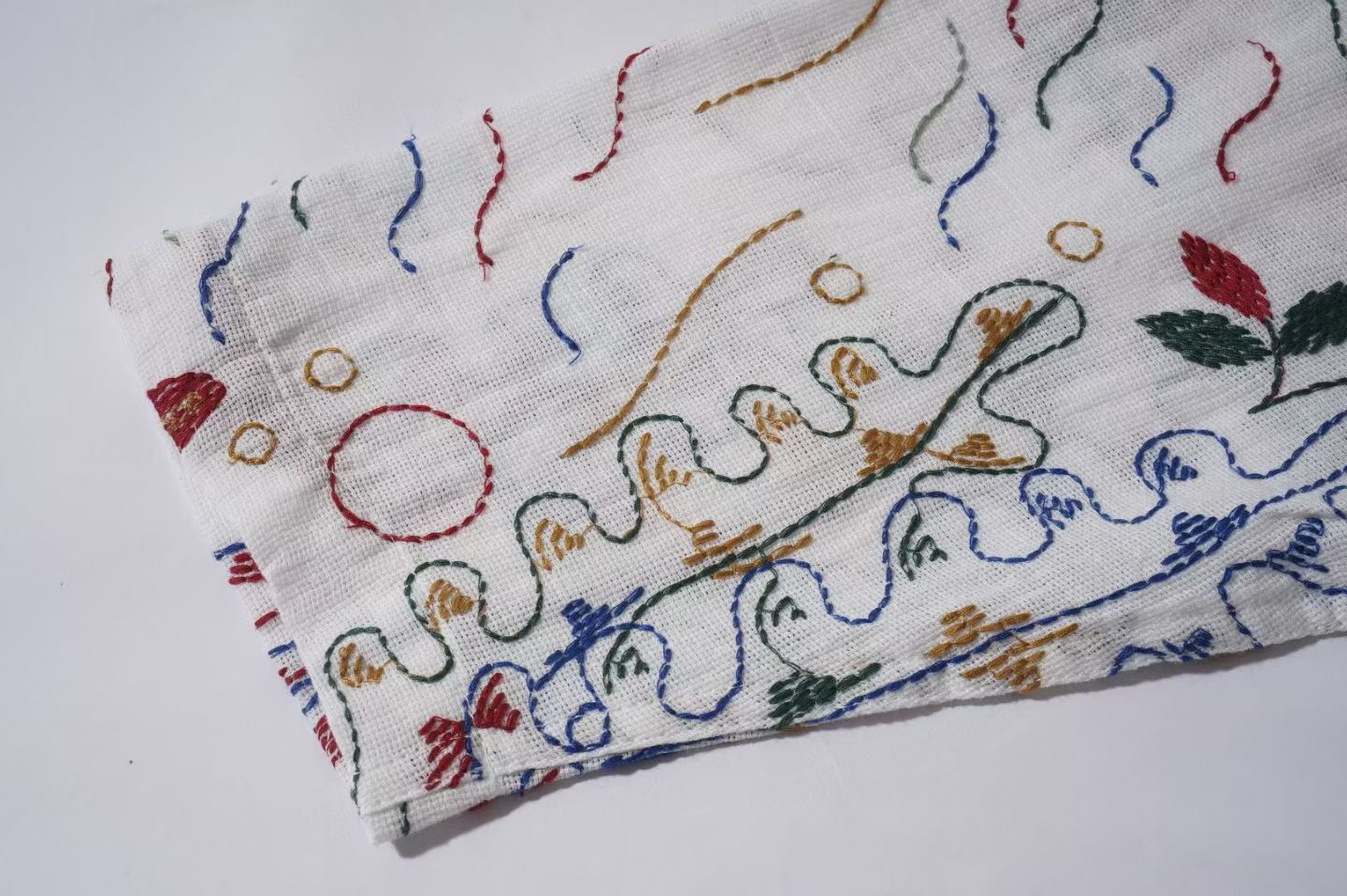 The Riviera Long Sleeve Shirt Sea Embroidery
