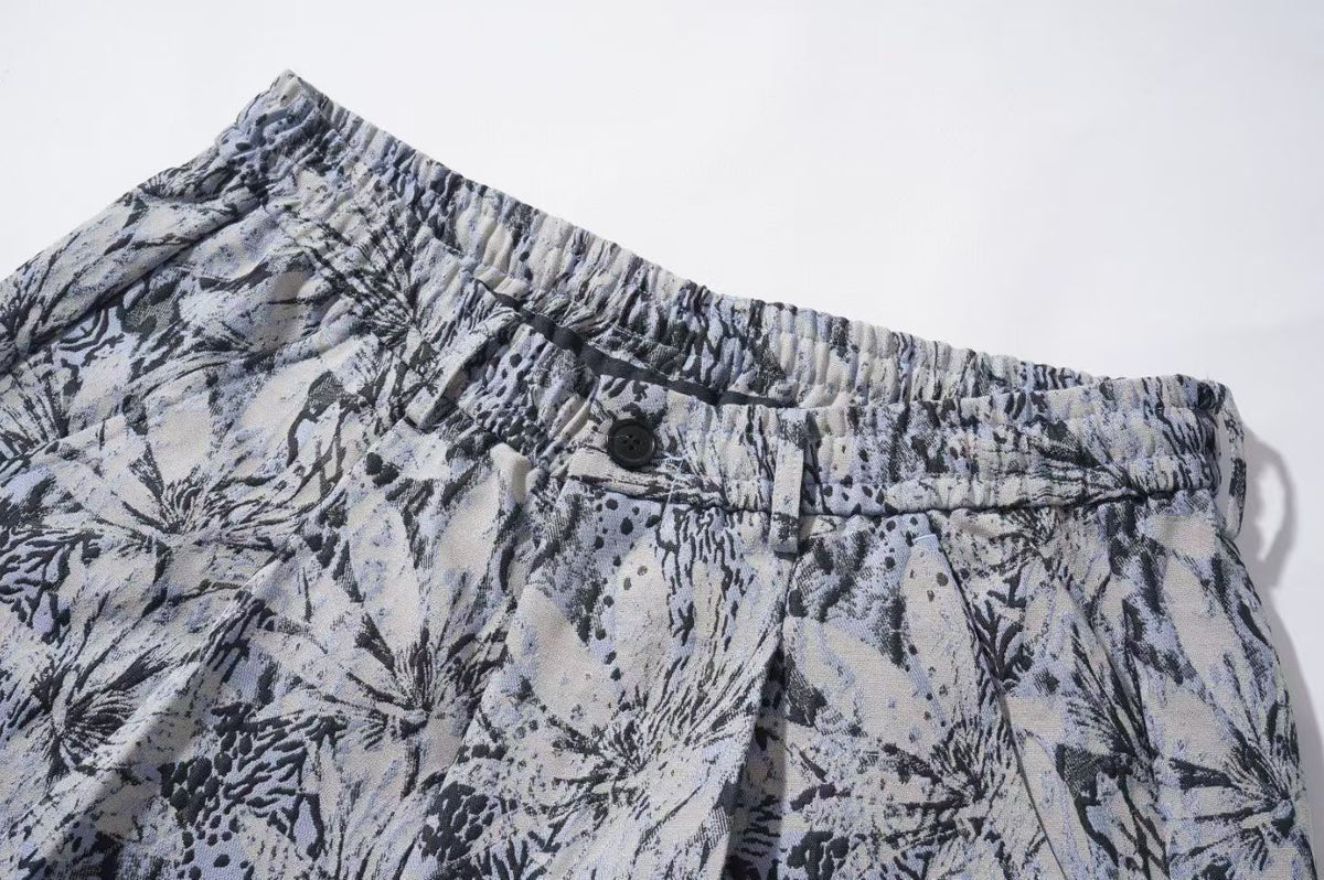 Blue Foliage Relaxed Fit Pant