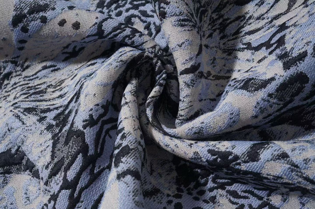 Blue Foliage Print Long Sleeve Shirt Jacket
