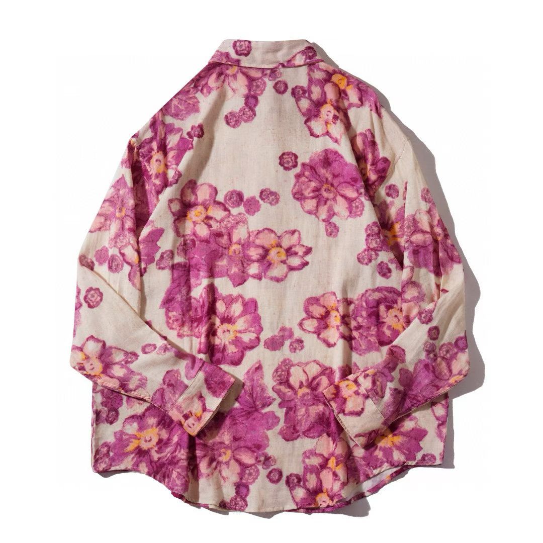 Garden Bloom Pink Long Sleeve Shirt