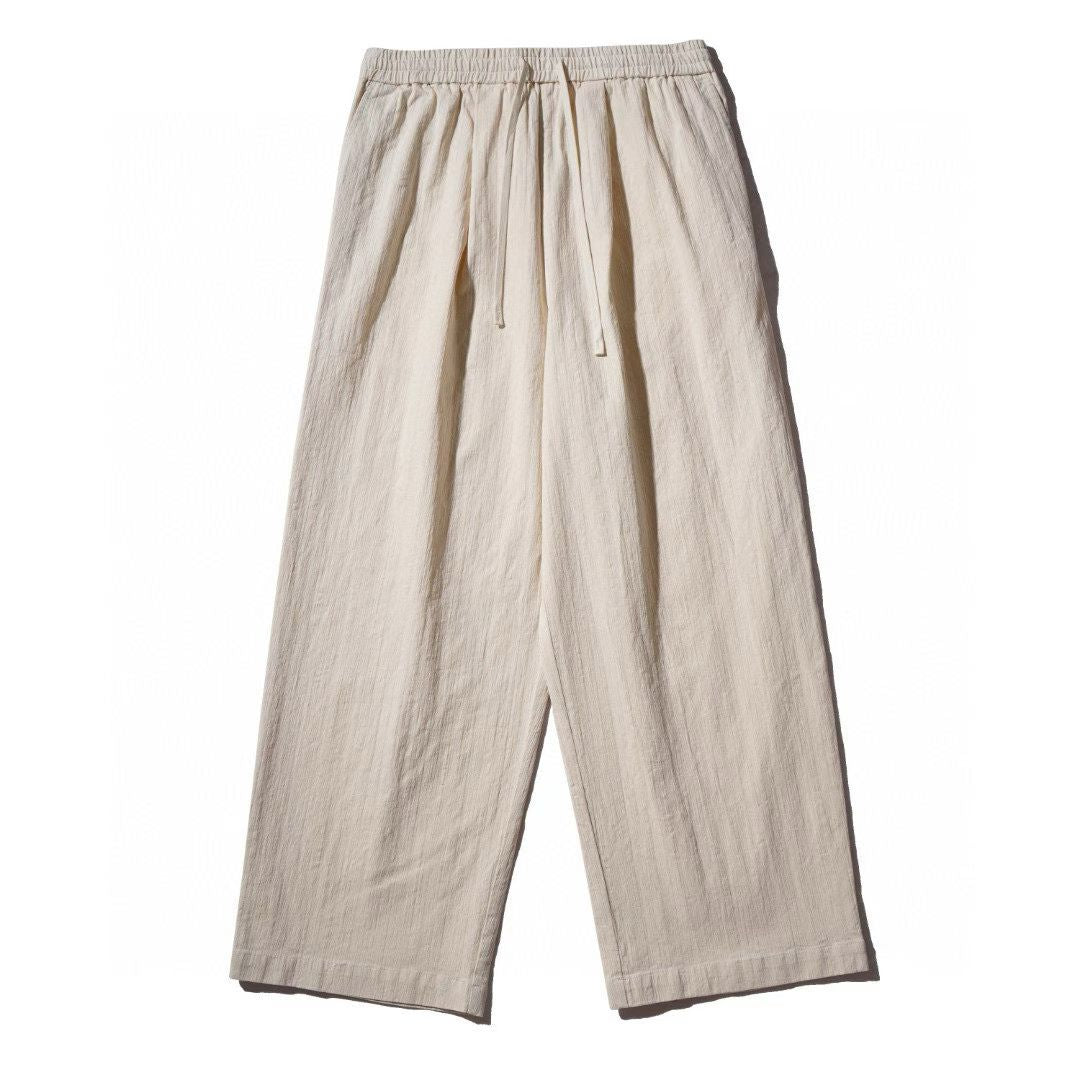 Minimalist Wide-Leg Cotton Pants