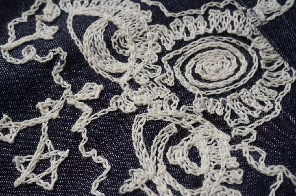 Cosmic Embroidered Long Sleeve Shirt Jacket