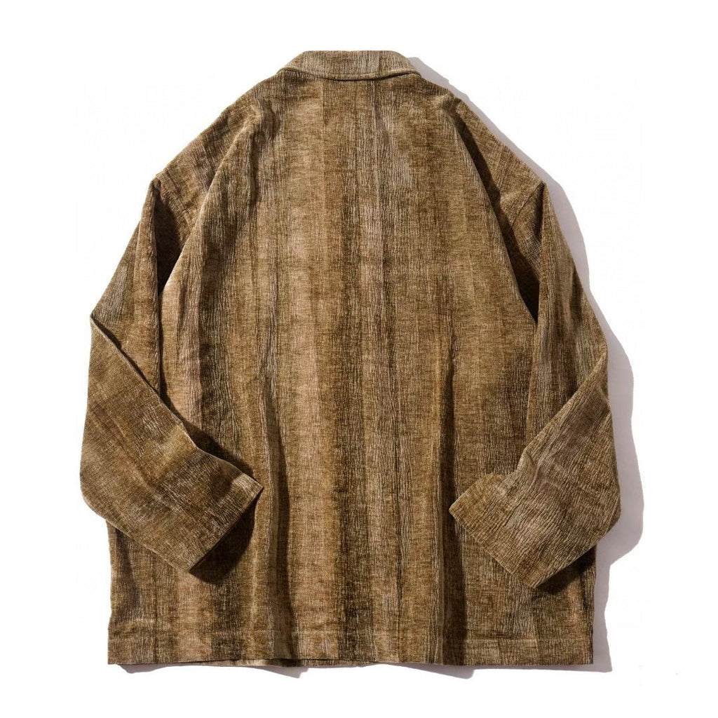 Terrain Texture Brown Long Sleeve Shirt Jacket