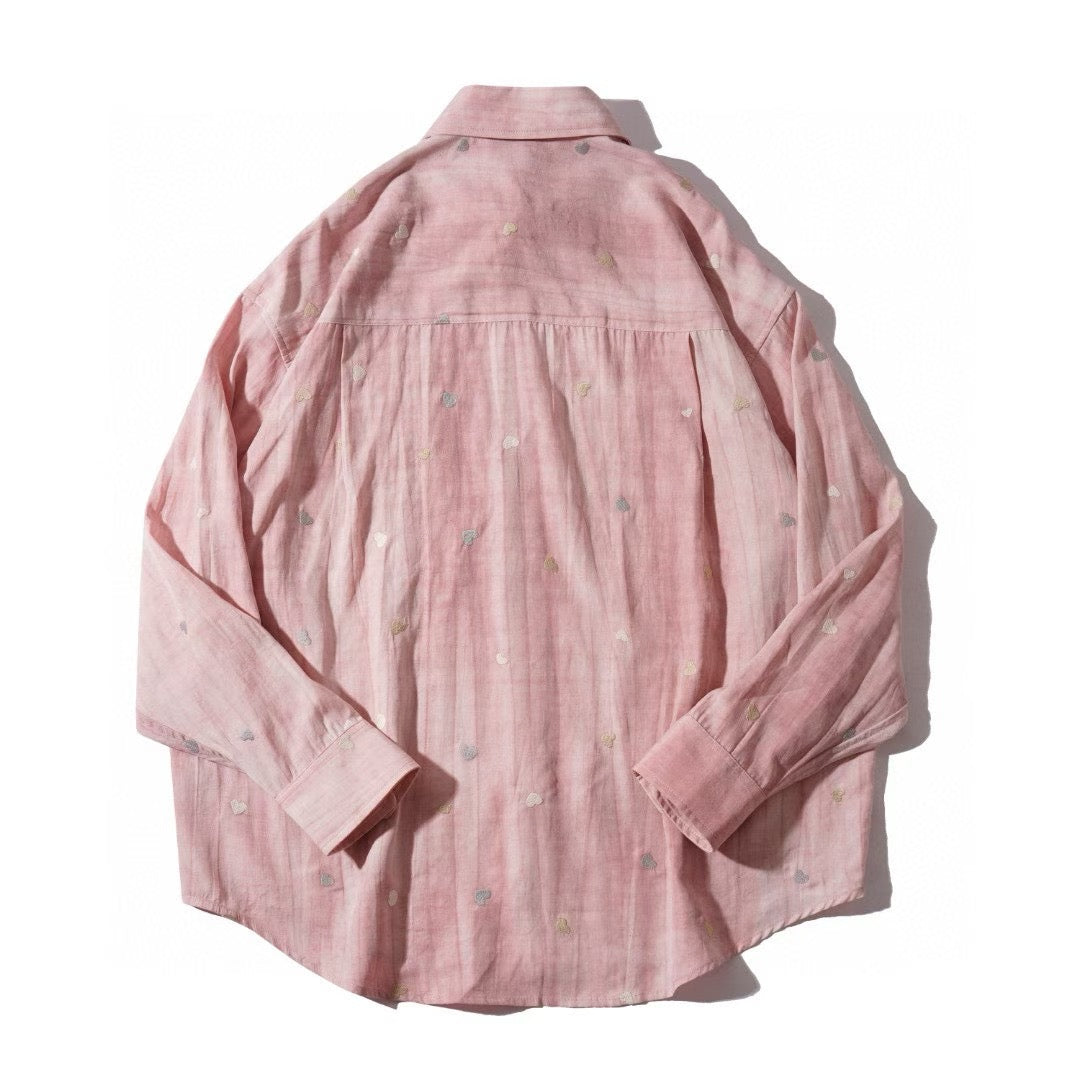 Pink Heart Long Sleeve Shirt