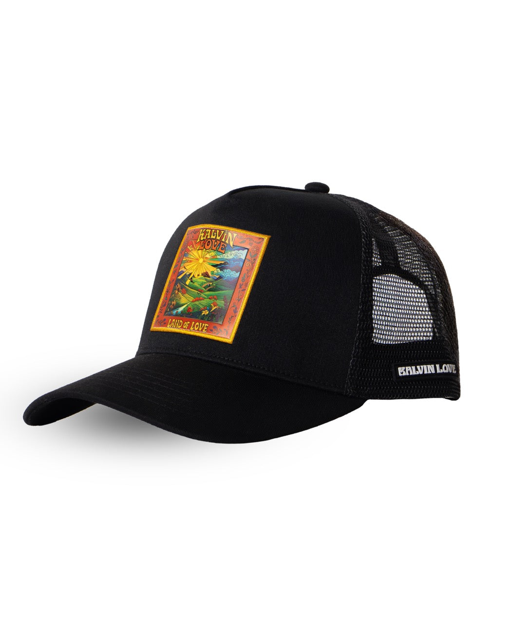 Black Land of Love Hat with Patch