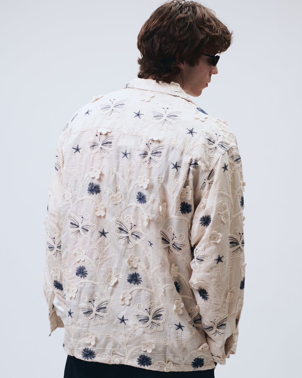 Butterfly Garden Embroidered Shirt