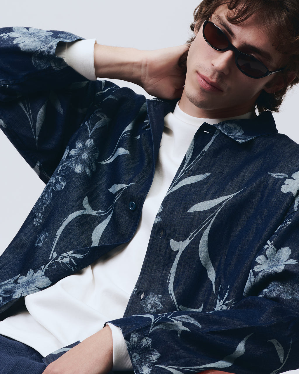 Indigo Bloom Overshirt