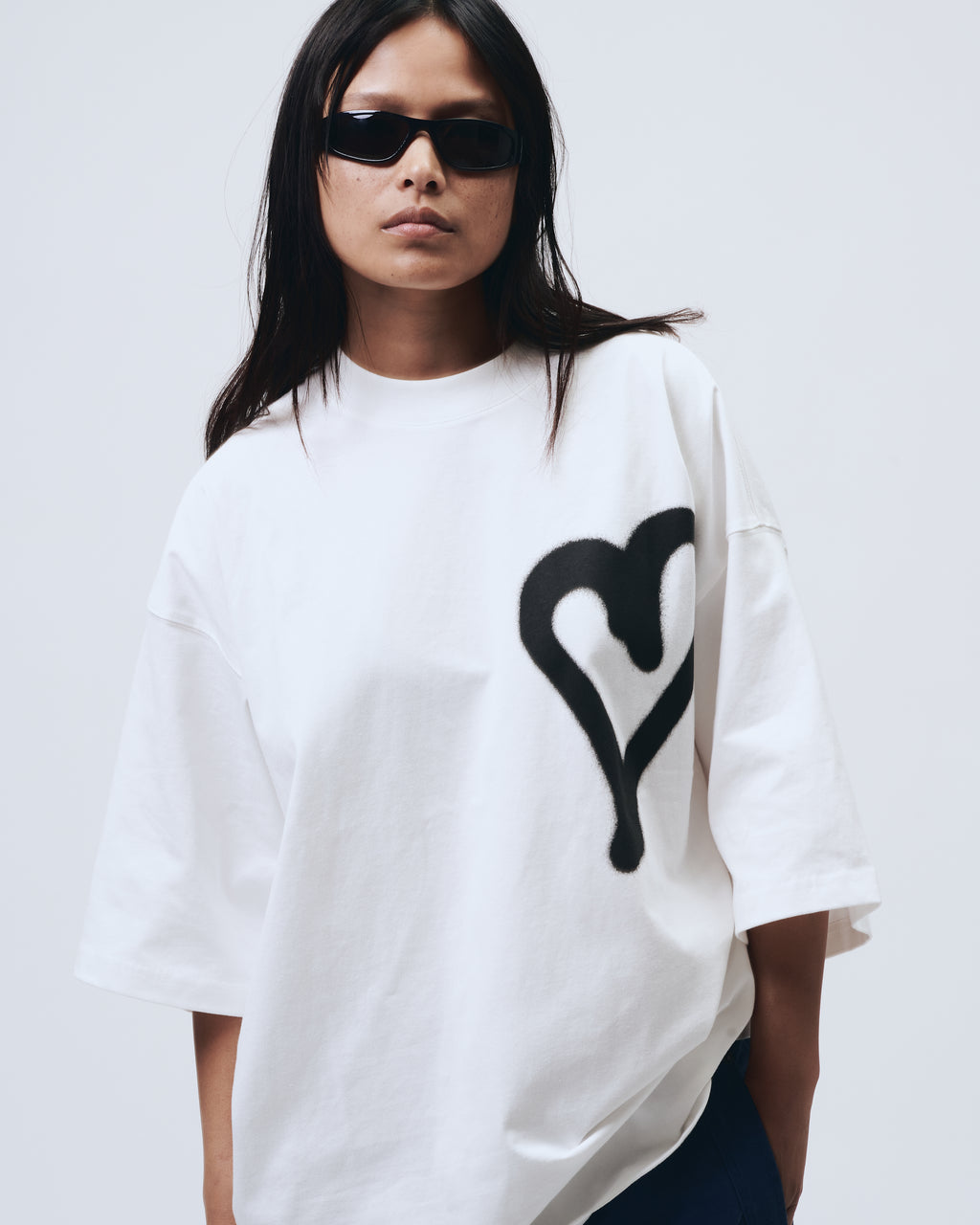 Graffiti Heart Oversized Tee