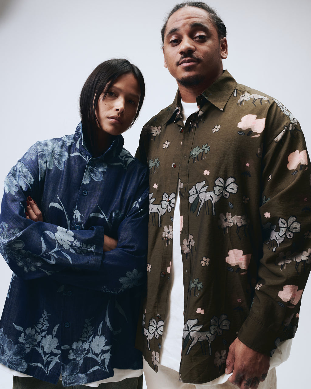 Indigo Bloom Overshirt