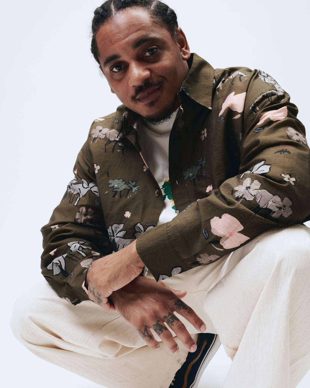 Clover Print Long Sleeve Shirt