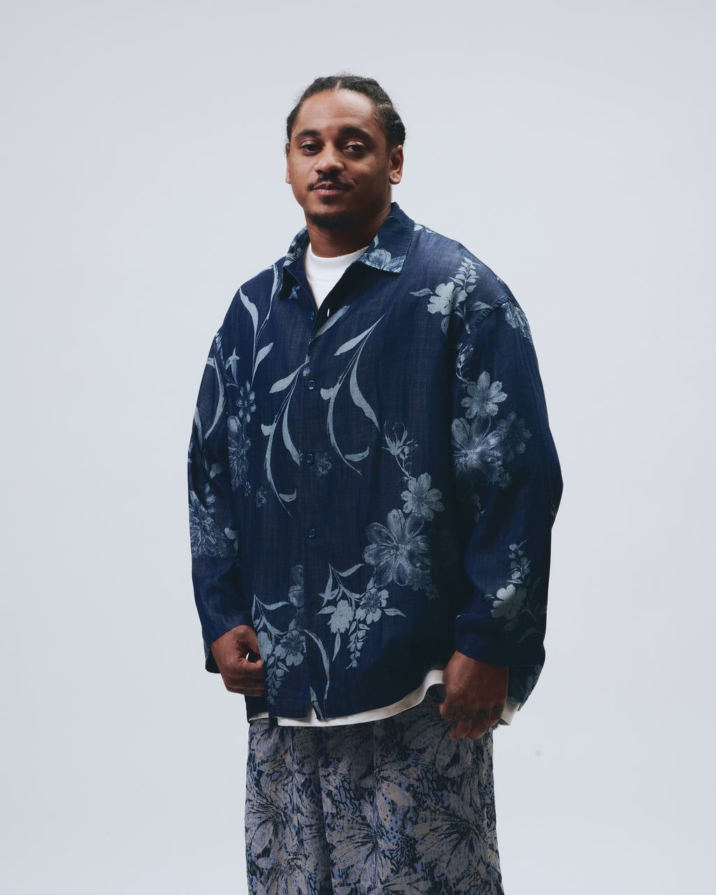 Indigo Bloom Overshirt