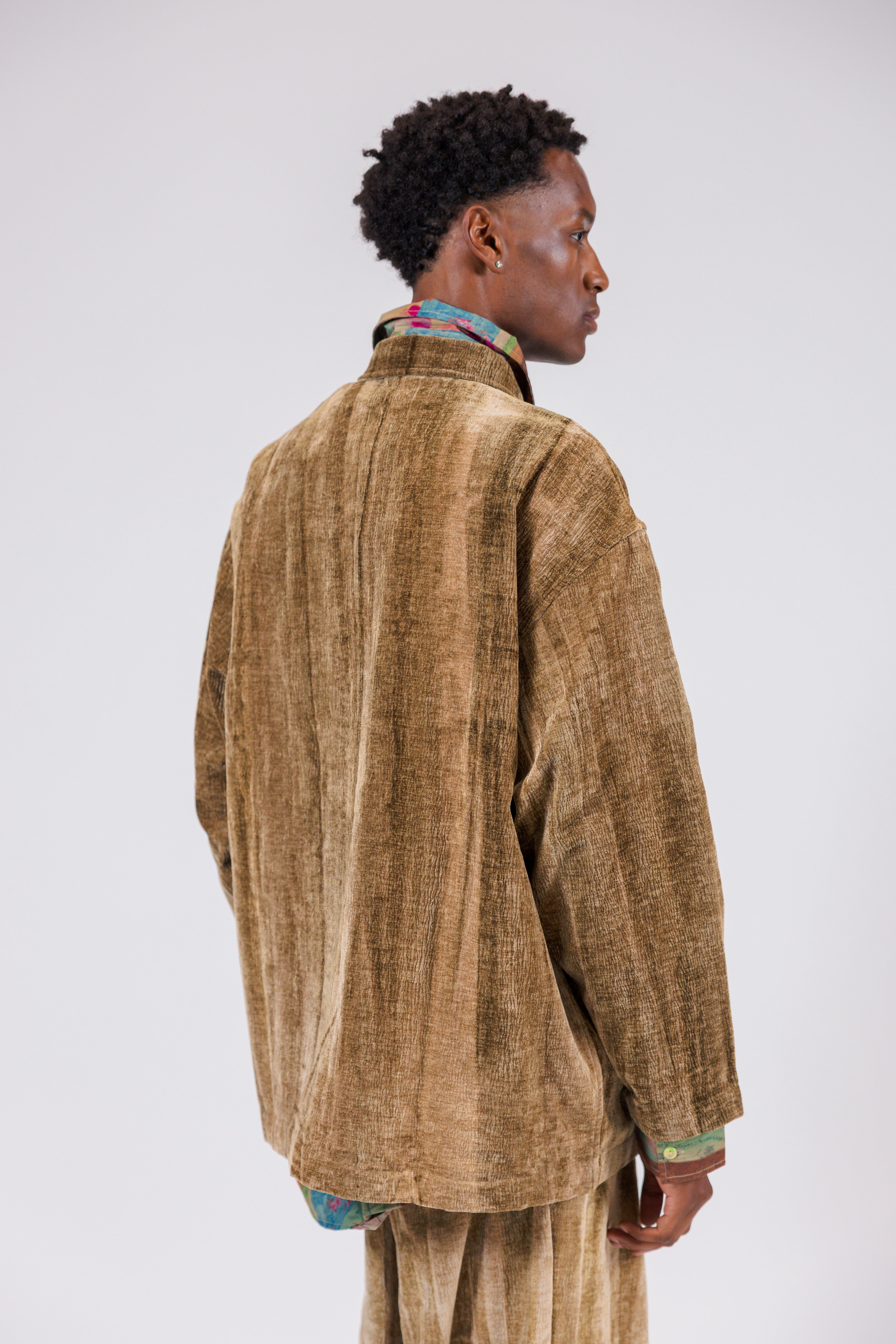 Terrain Texture Brown Long Sleeve Shirt Jacket