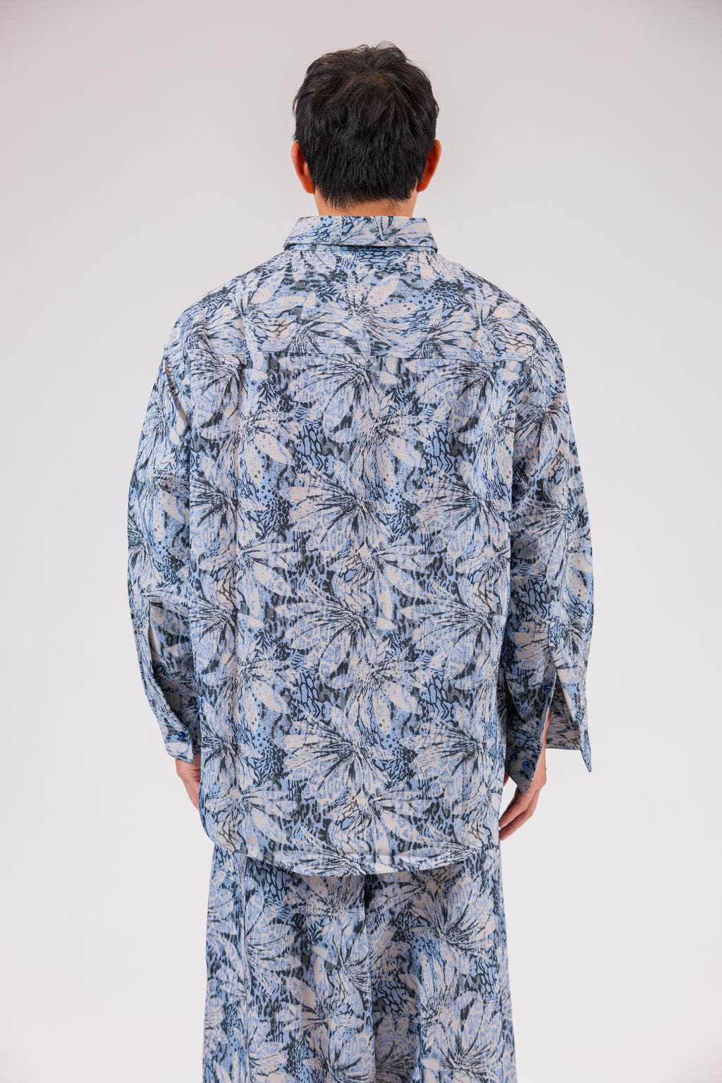 Blue Foliage Relaxed Fit Pant