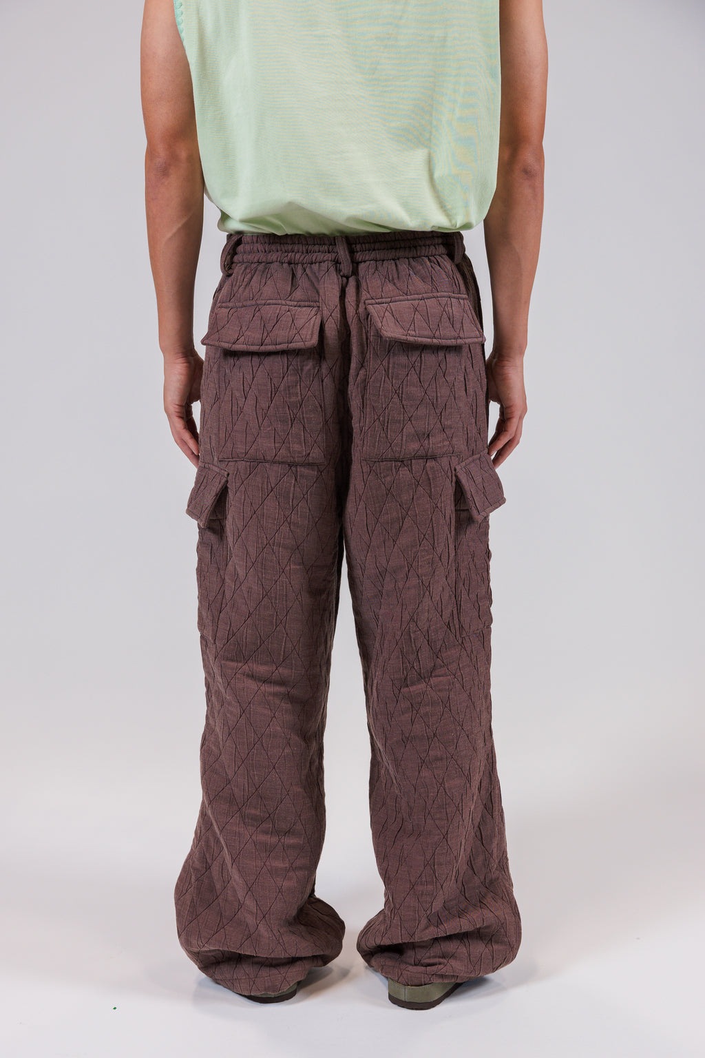 The Diamond-Quilted Cargo Trouser