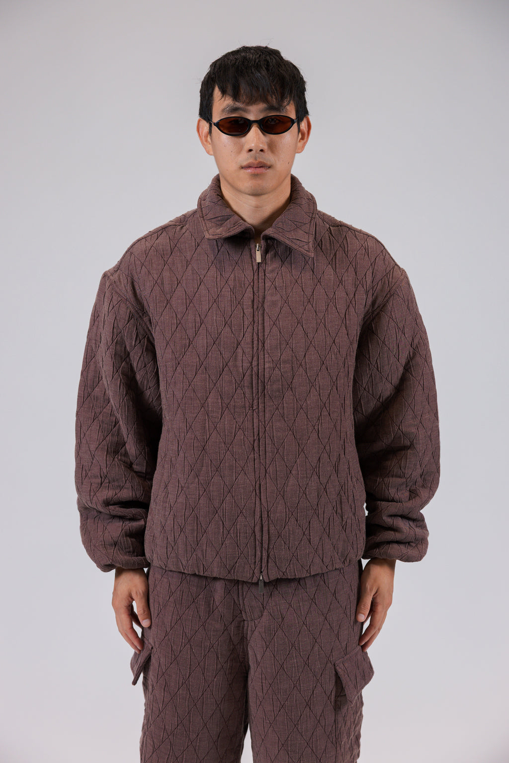 The Diamond-Quilted Zip Jacket