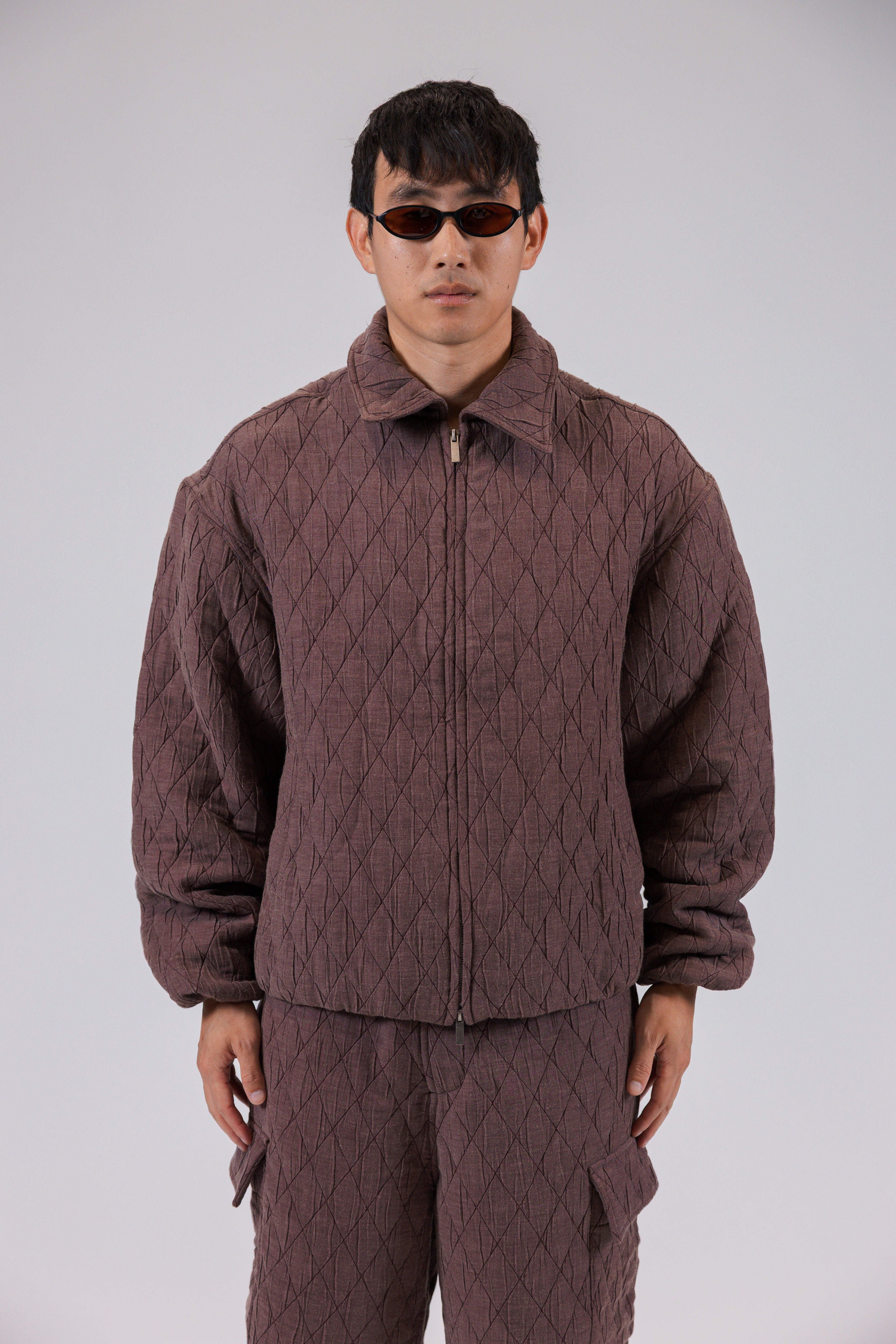 The Diamond-Quilted Zip Jacket