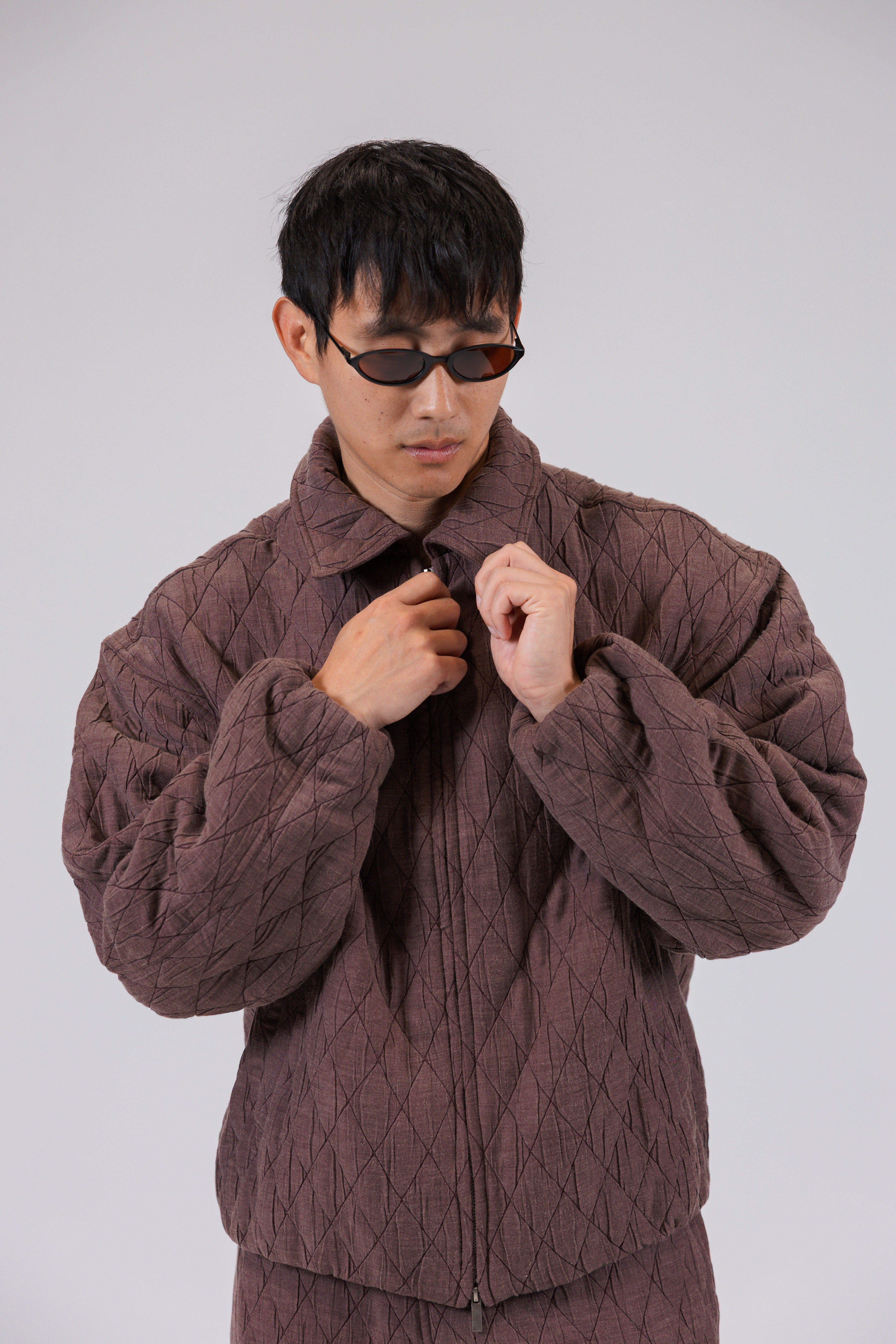 Quilted Purple Jacket + Pants Set