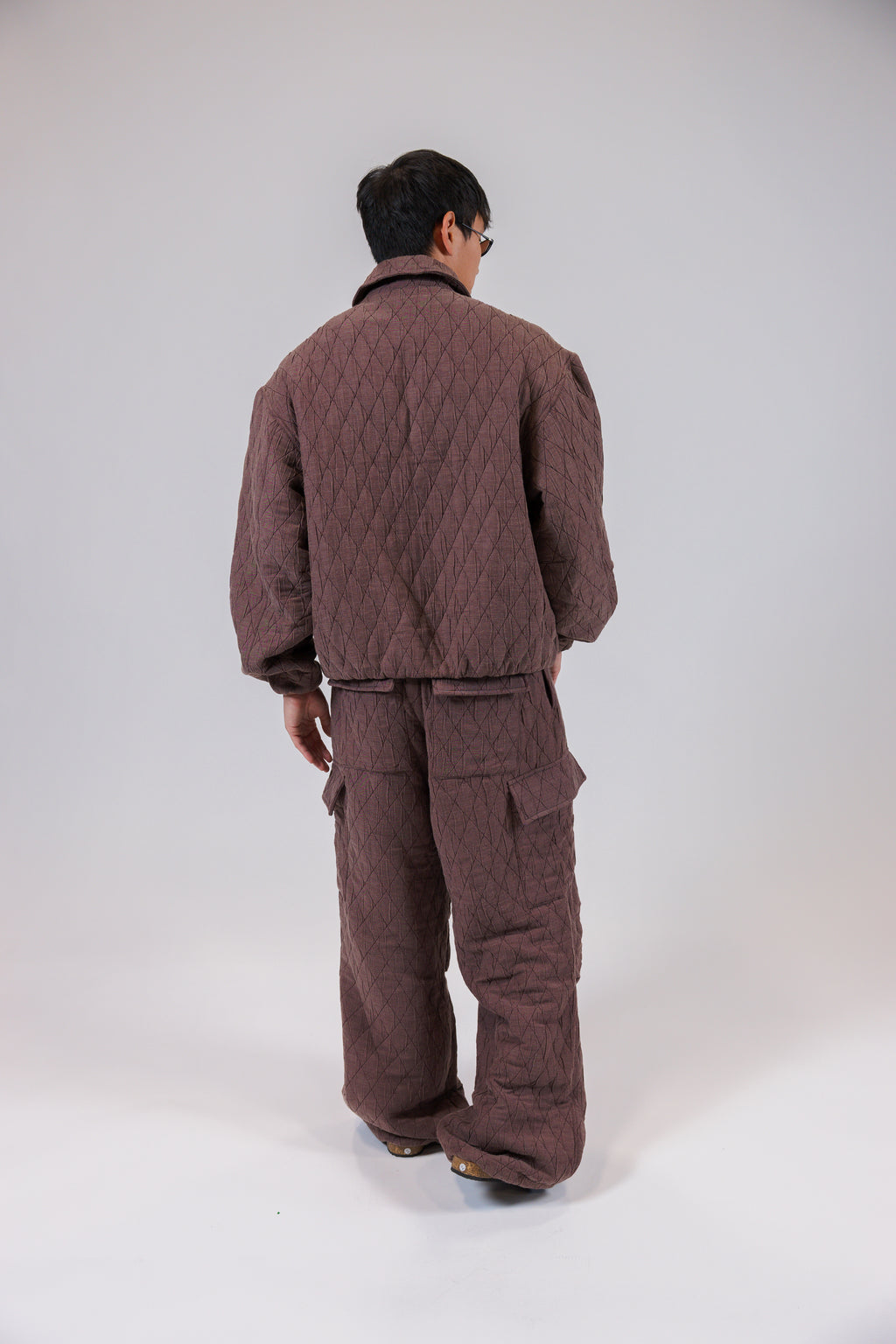 The Diamond-Quilted Cargo Trouser