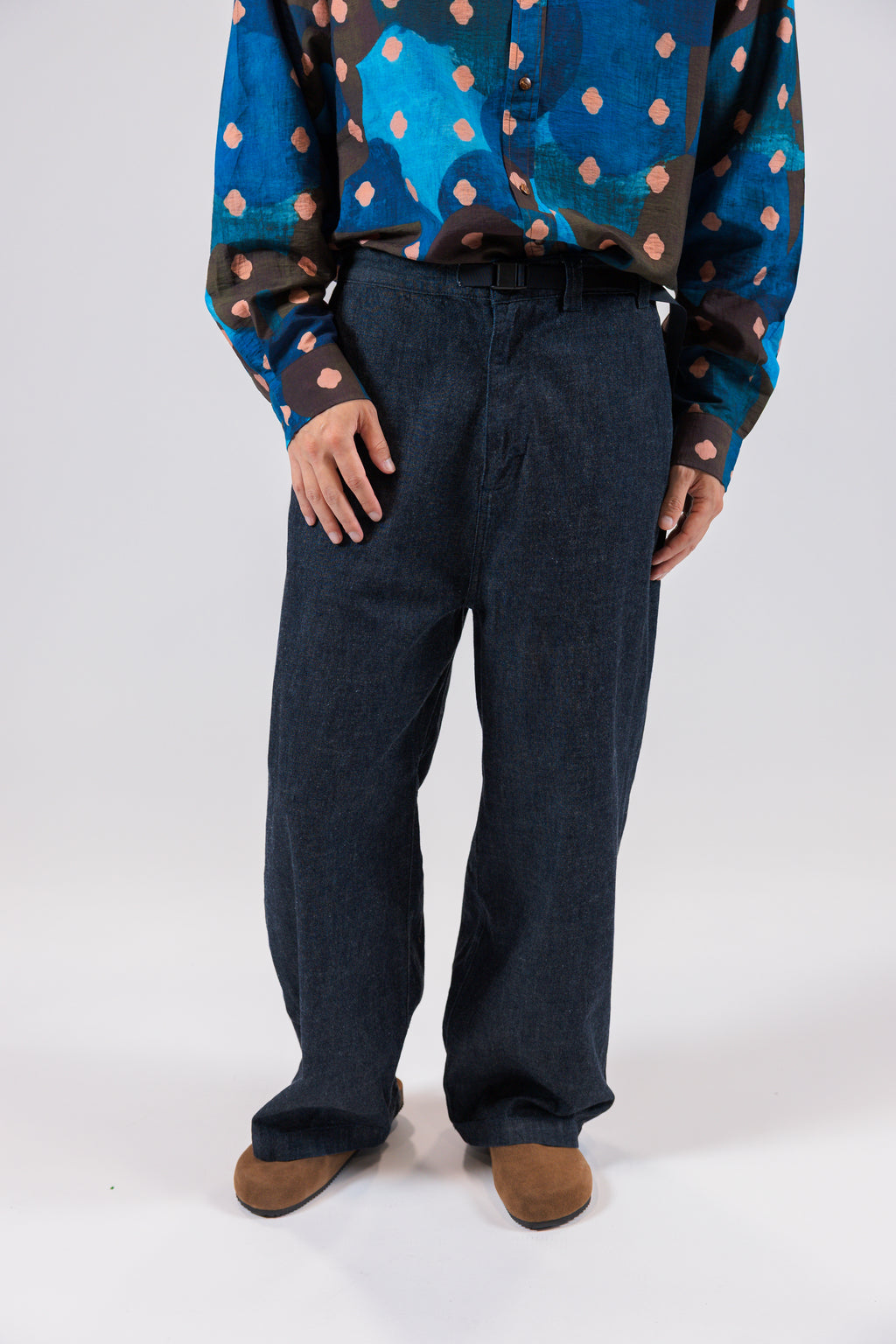 Relaxed Dark Denim Pants