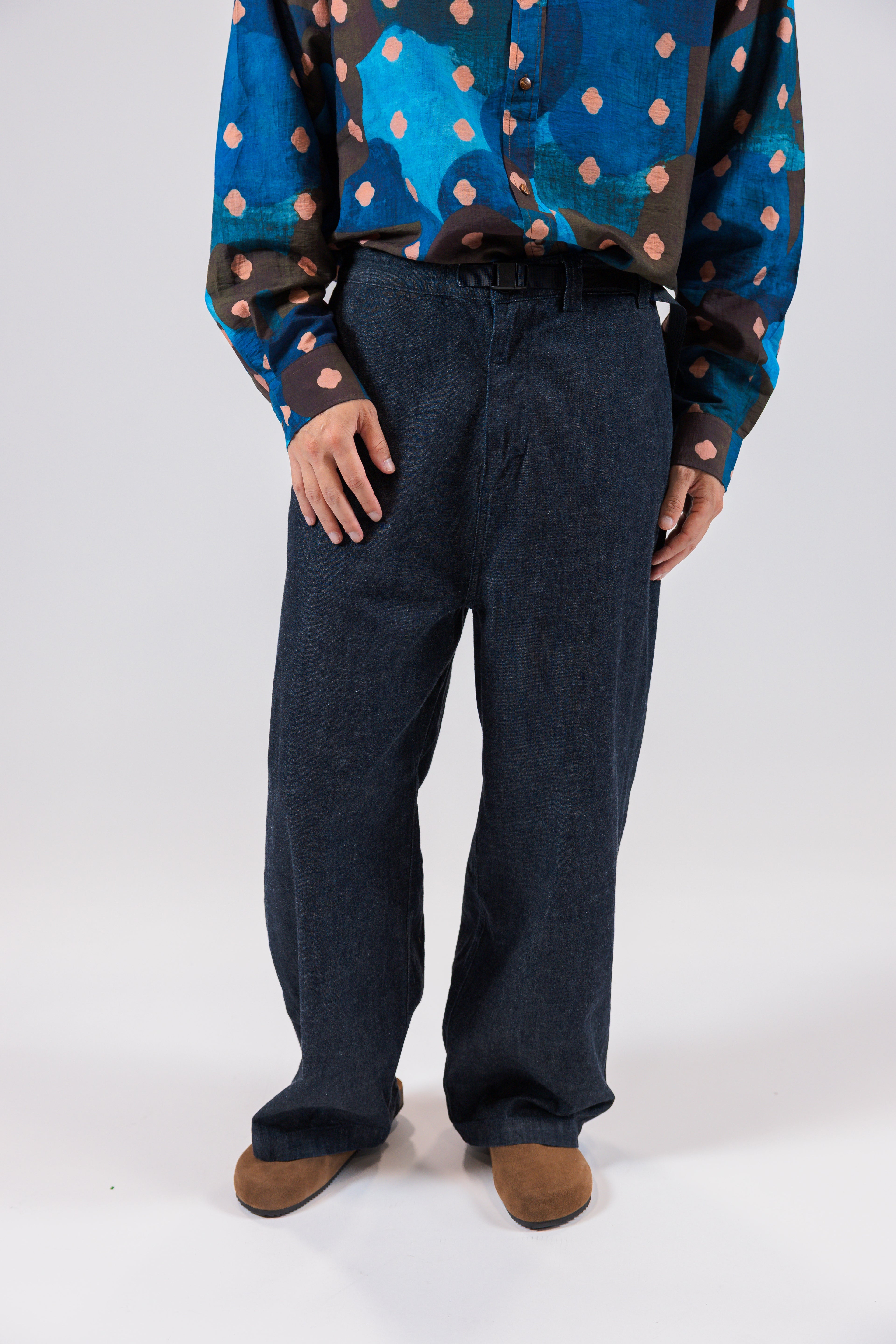 Wide Leg Utility Denim Trouser
