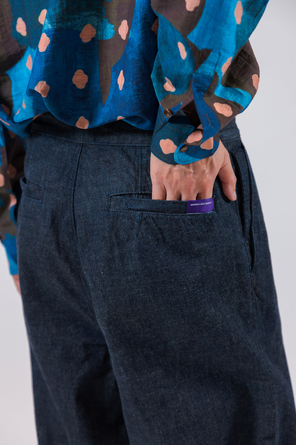 Relaxed Dark Denim Pants