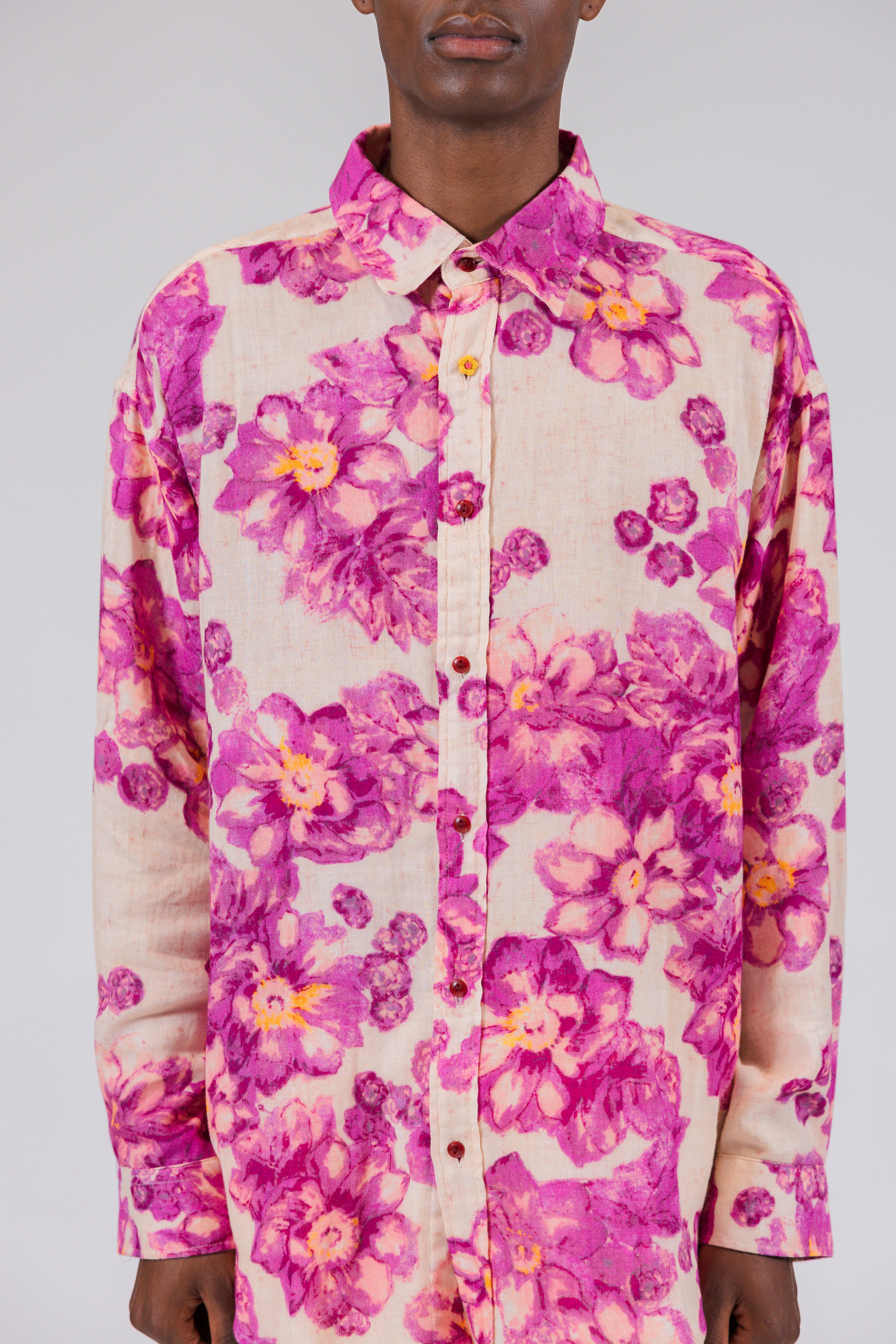 Garden Bloom Pink Long Sleeve Shirt