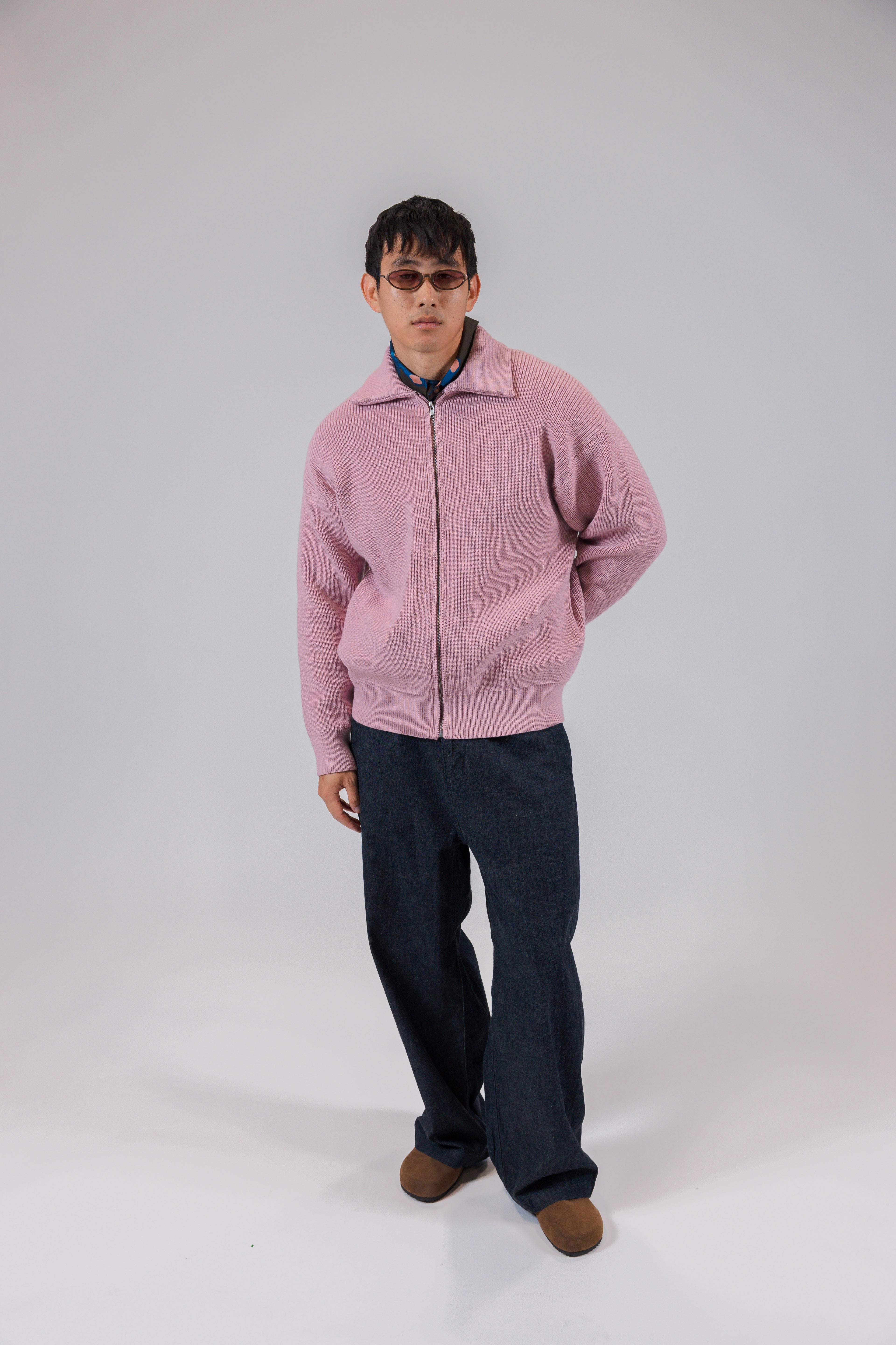 The Heavyweight Knit Zip-Front Cardigan