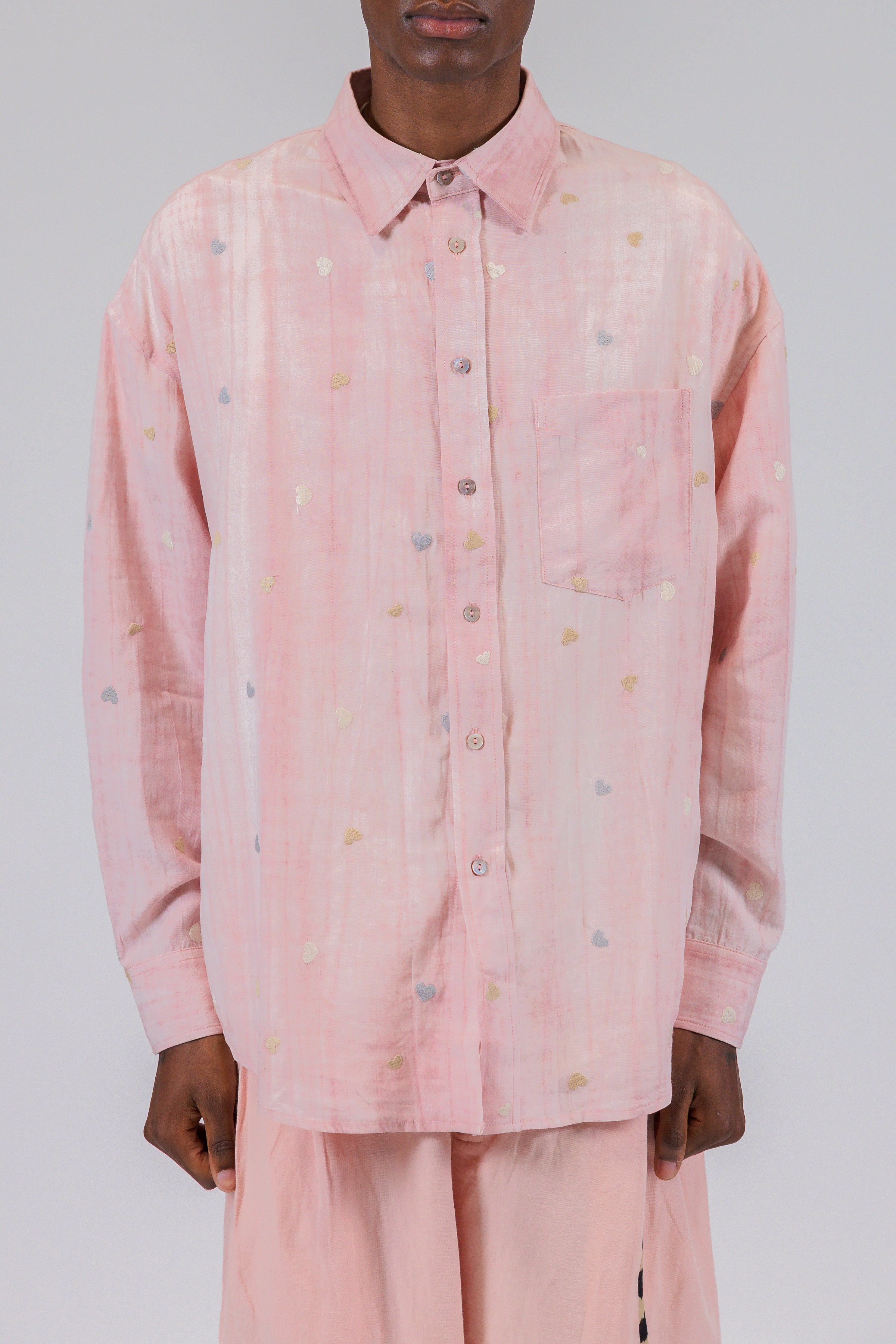 Pink Heart Long Sleeve Shirt