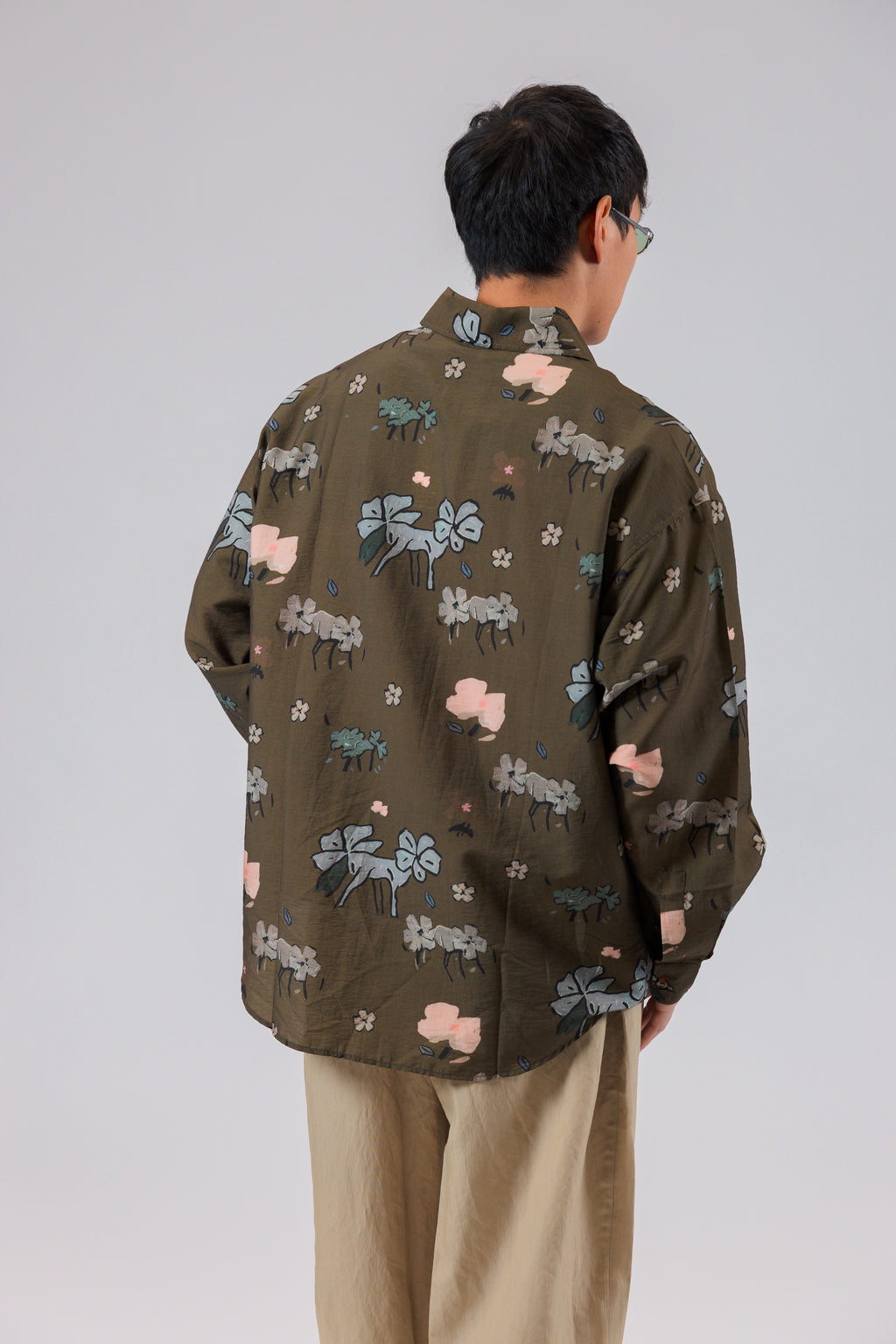Clover Print Long Sleeve Shirt