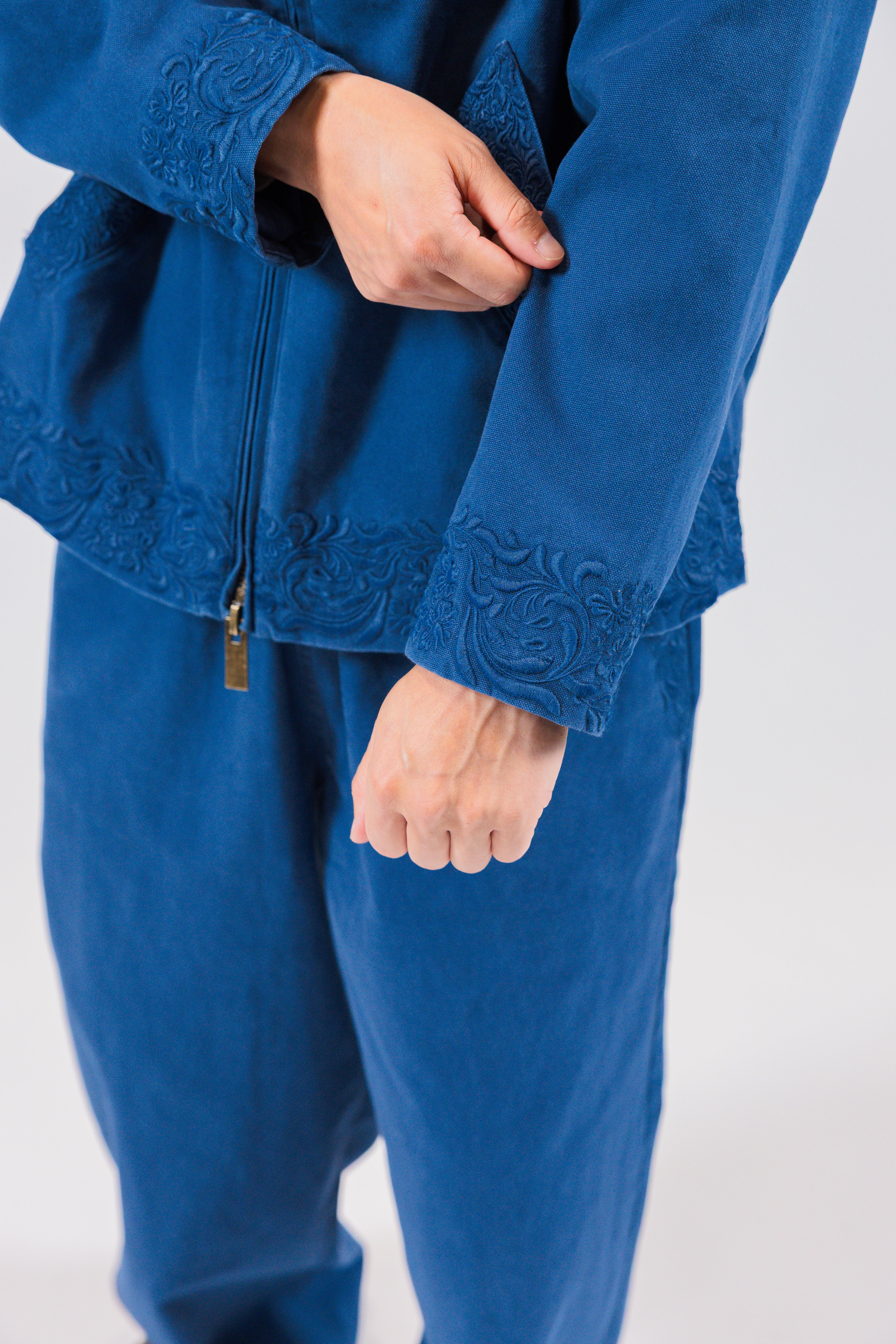 The Tonal Embroidered Cotton Hooded Jacket