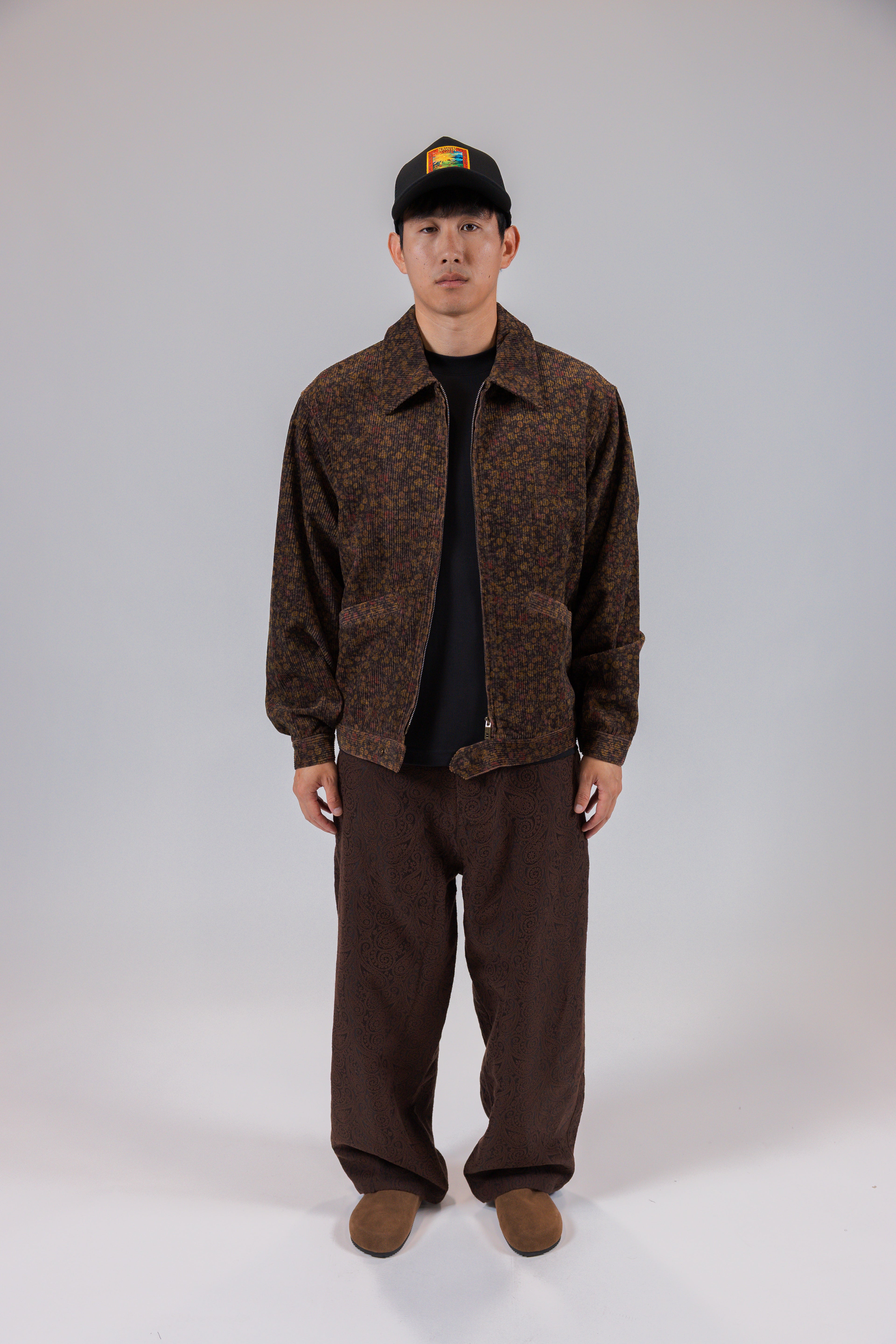 The Floral Corduroy Harrington Bomber