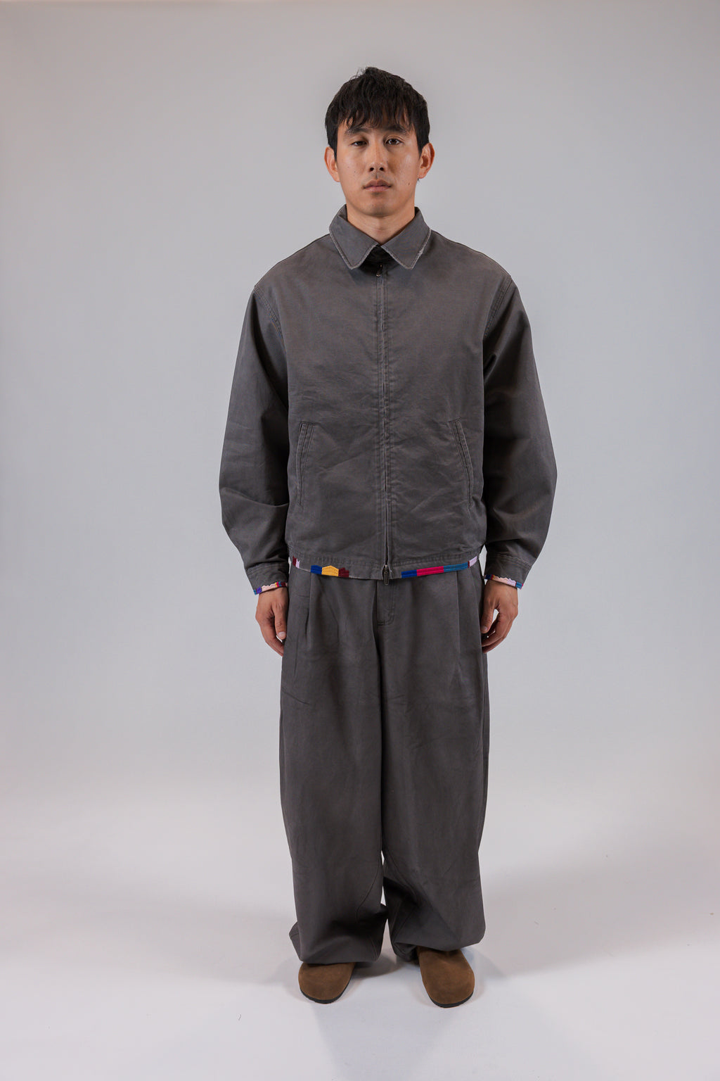 The Embroidered Garment-Dyed Harrington Jacket