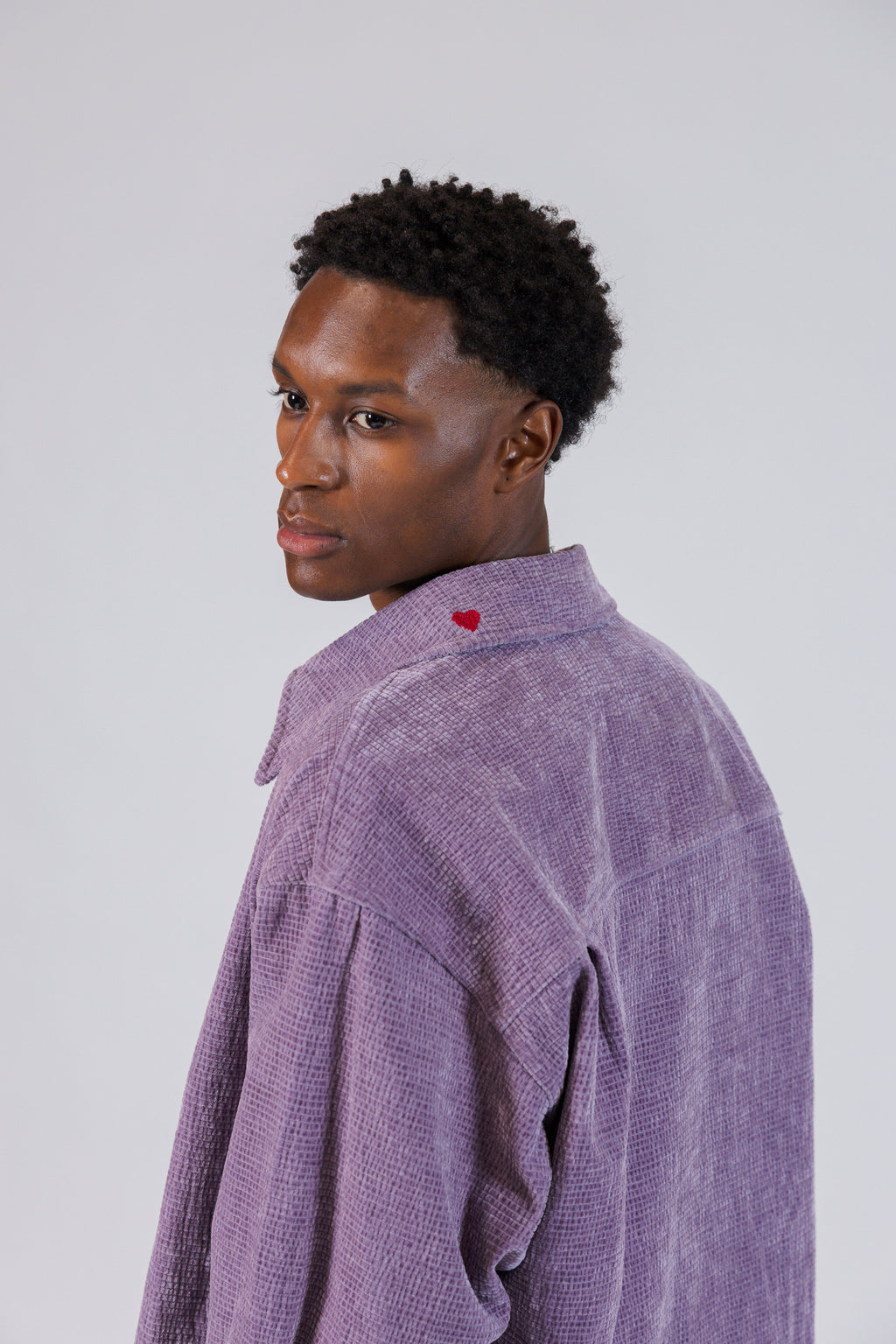 The Waffle-Knit Corduroy Shirt Jacket