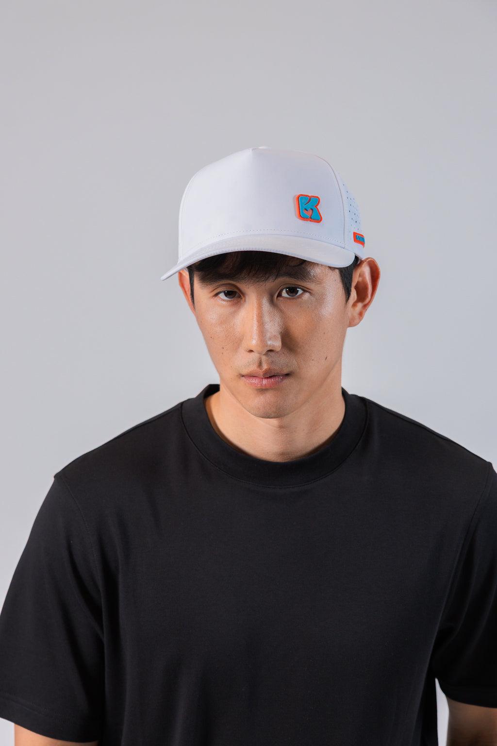 Kalvin Love White and Black Hat with K Logo