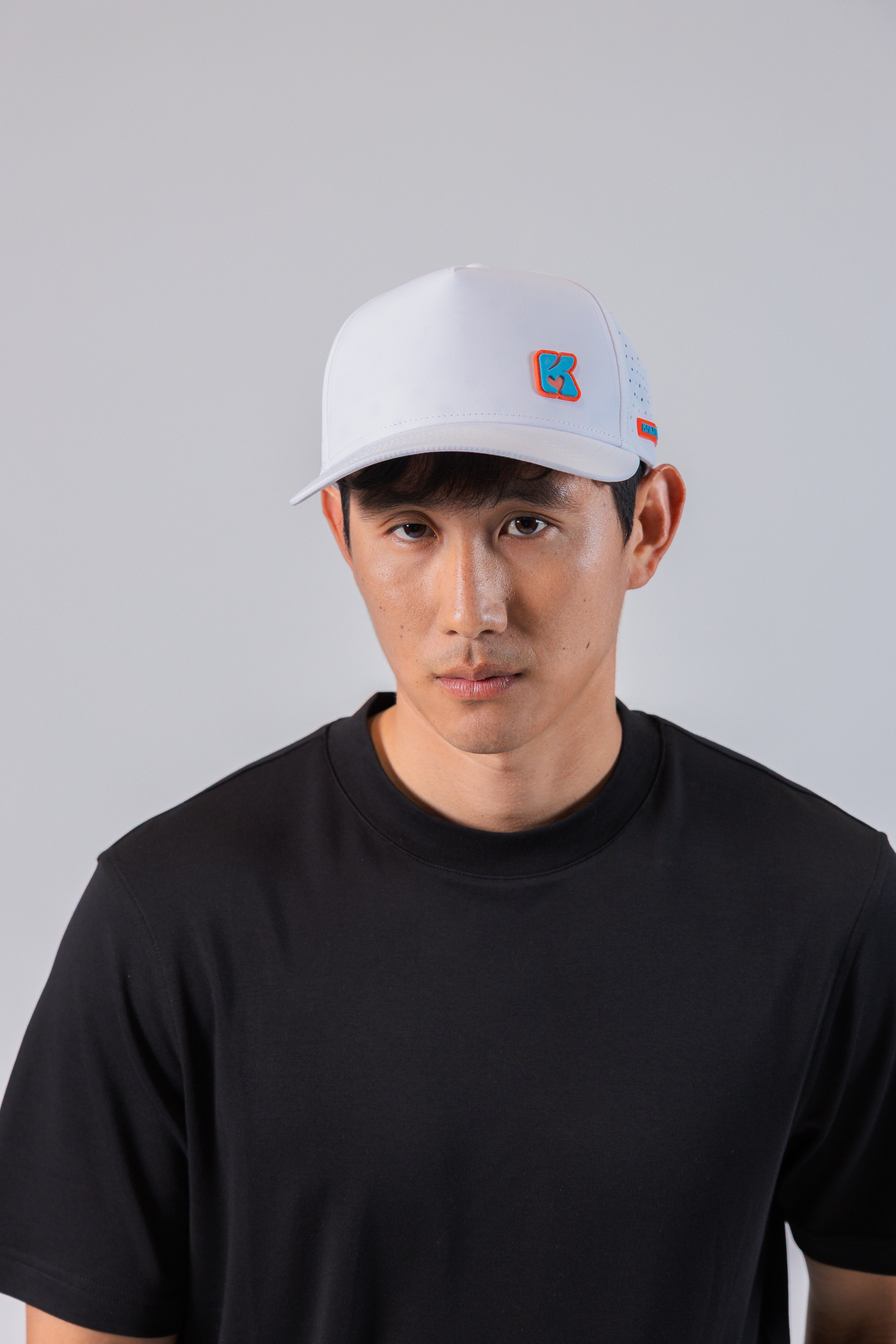 Kalvin Love White and Black Hat with K Logo