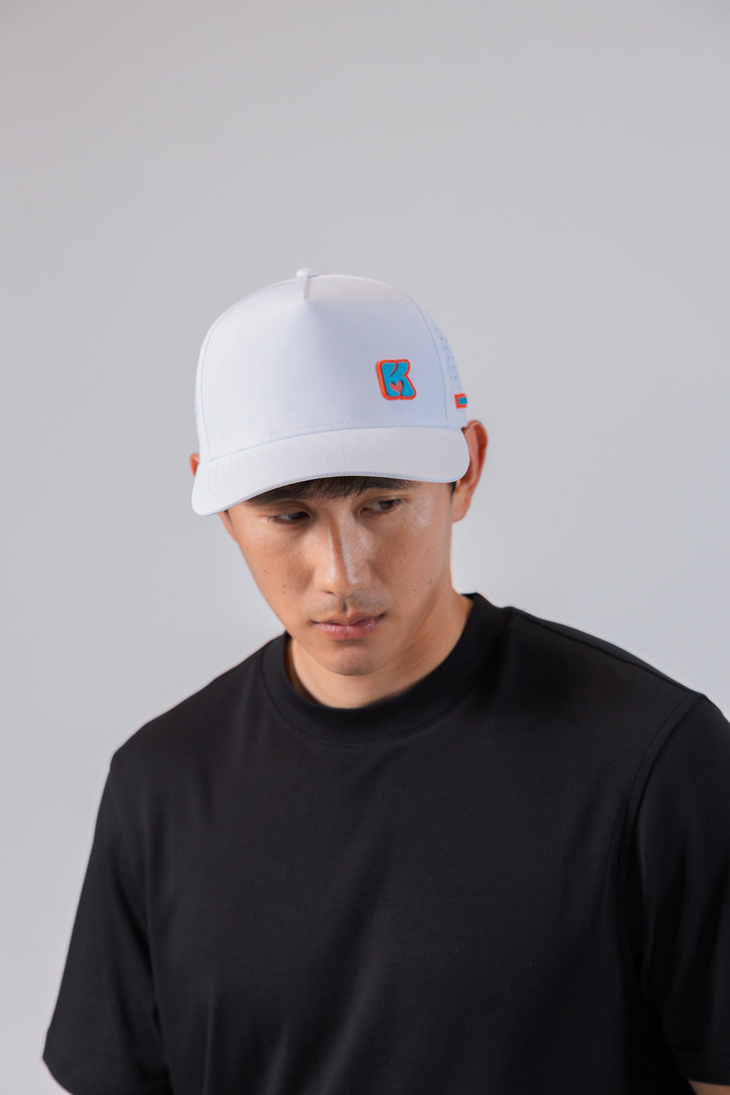 Kalvin Love White and Black Hat with K Logo