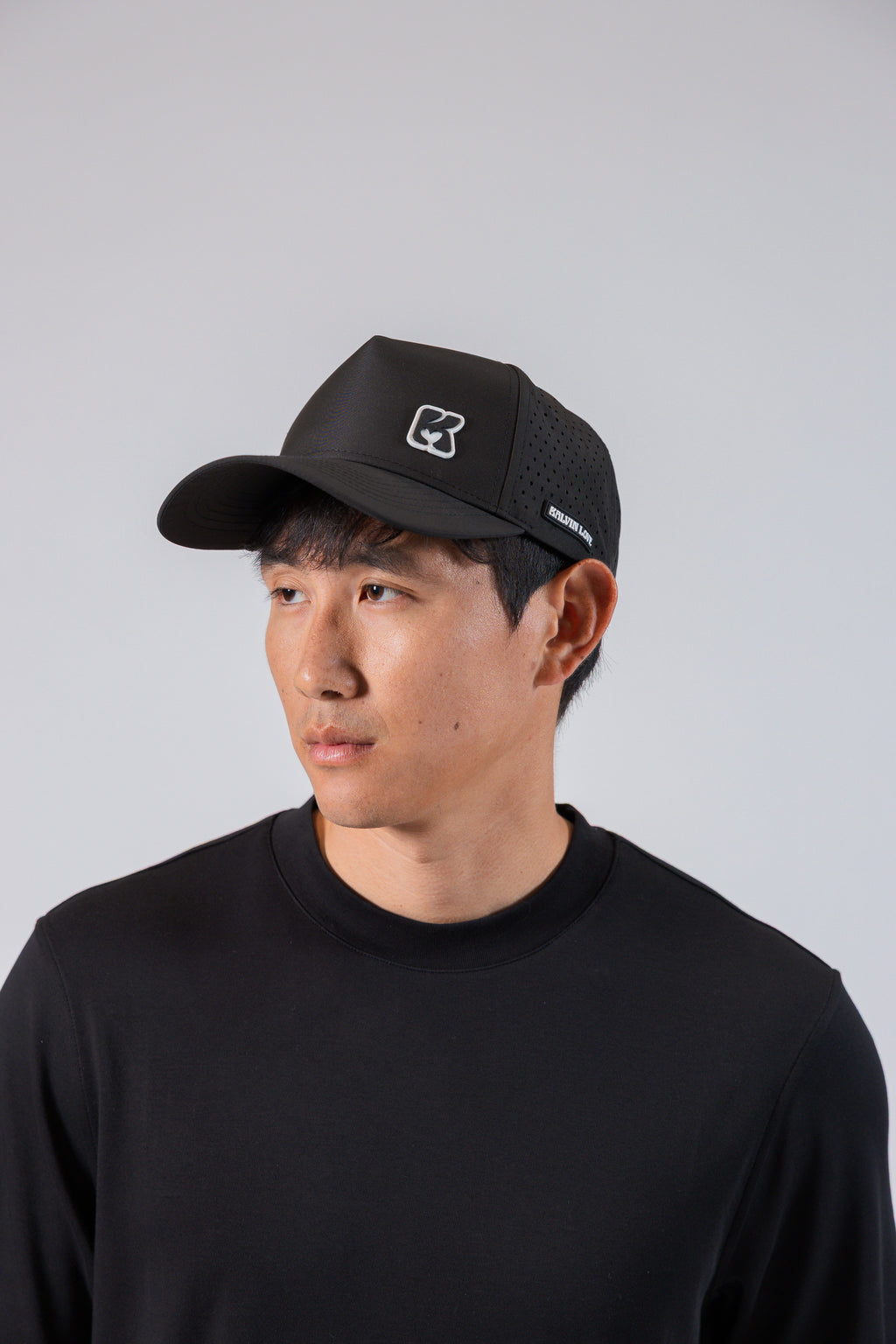 Kalvin Love White and Black Hat with K Logo