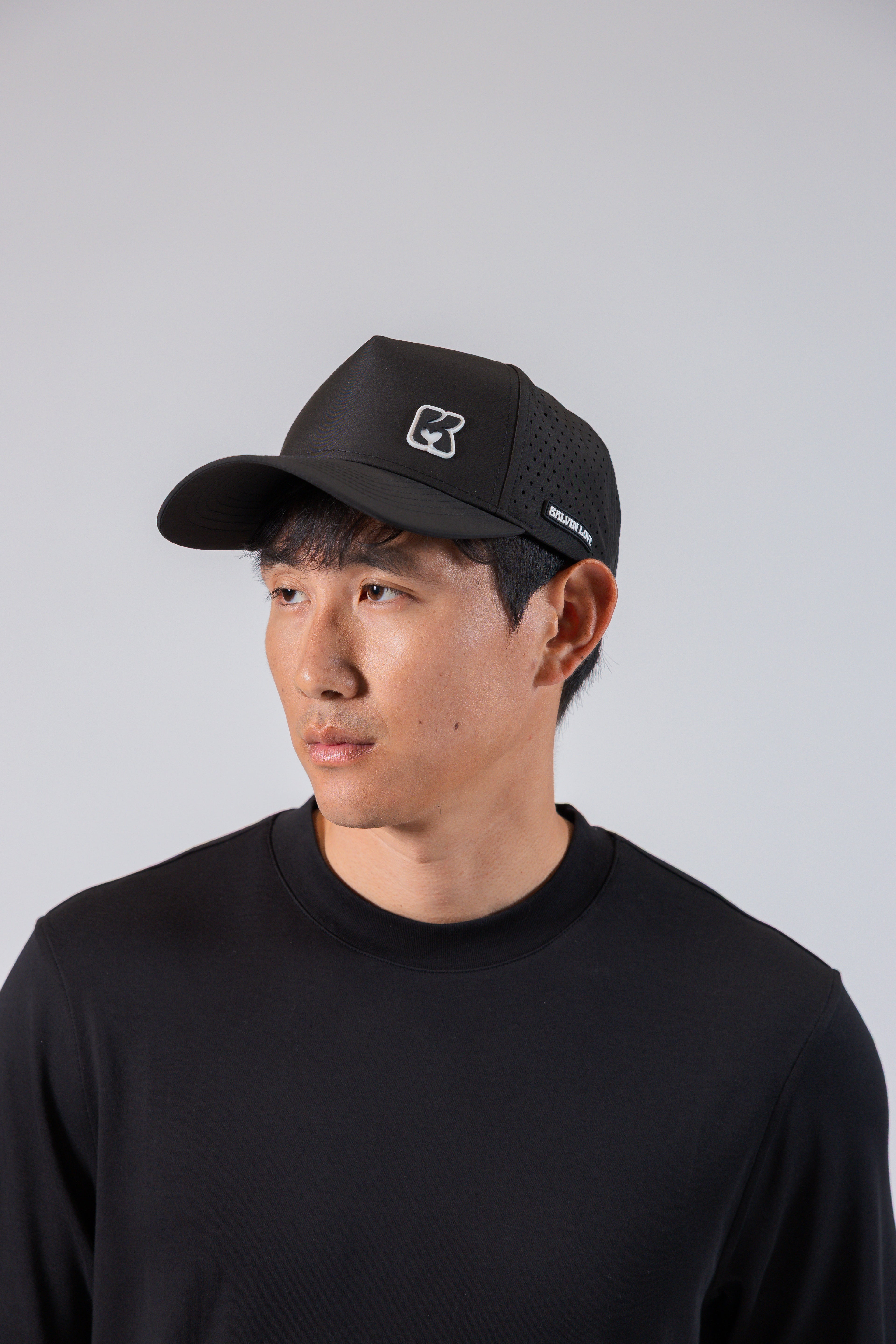 Kalvin Love White and Black Hat with K Logo