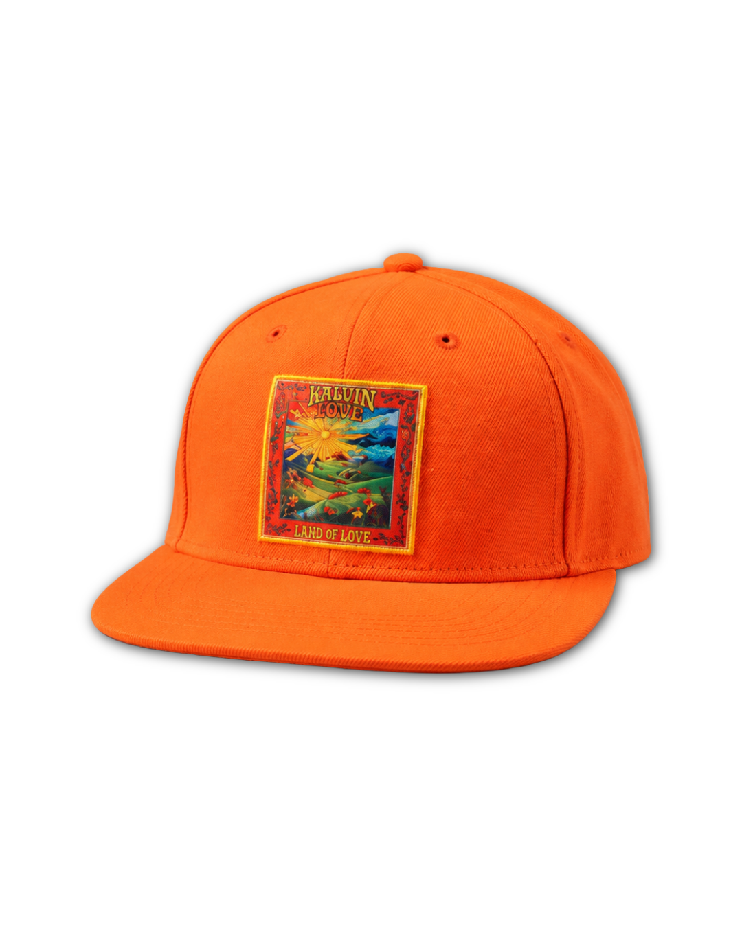 Orange Land of Love Hat with Patch