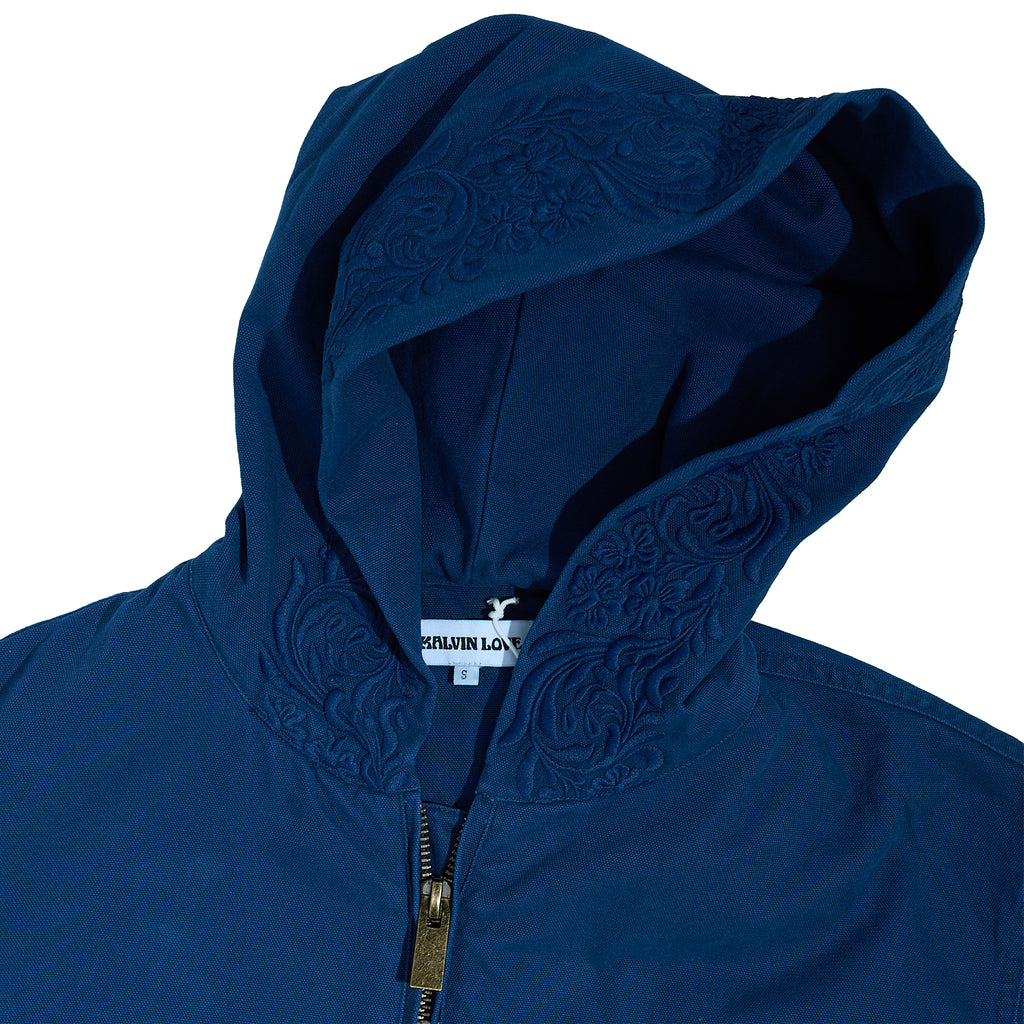 The Tonal Embroidered Cotton Hooded Jacket