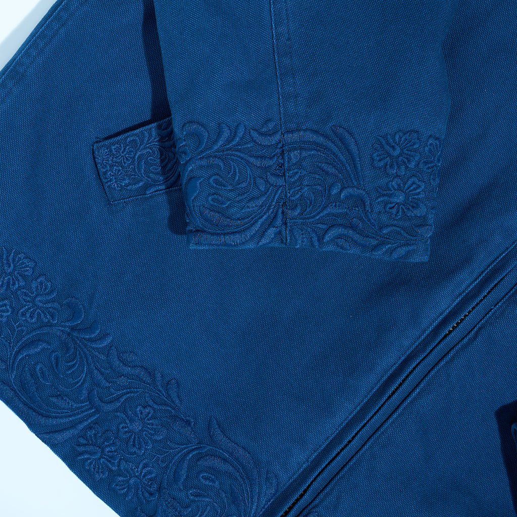 The Tonal Embroidered Cotton Hooded Jacket