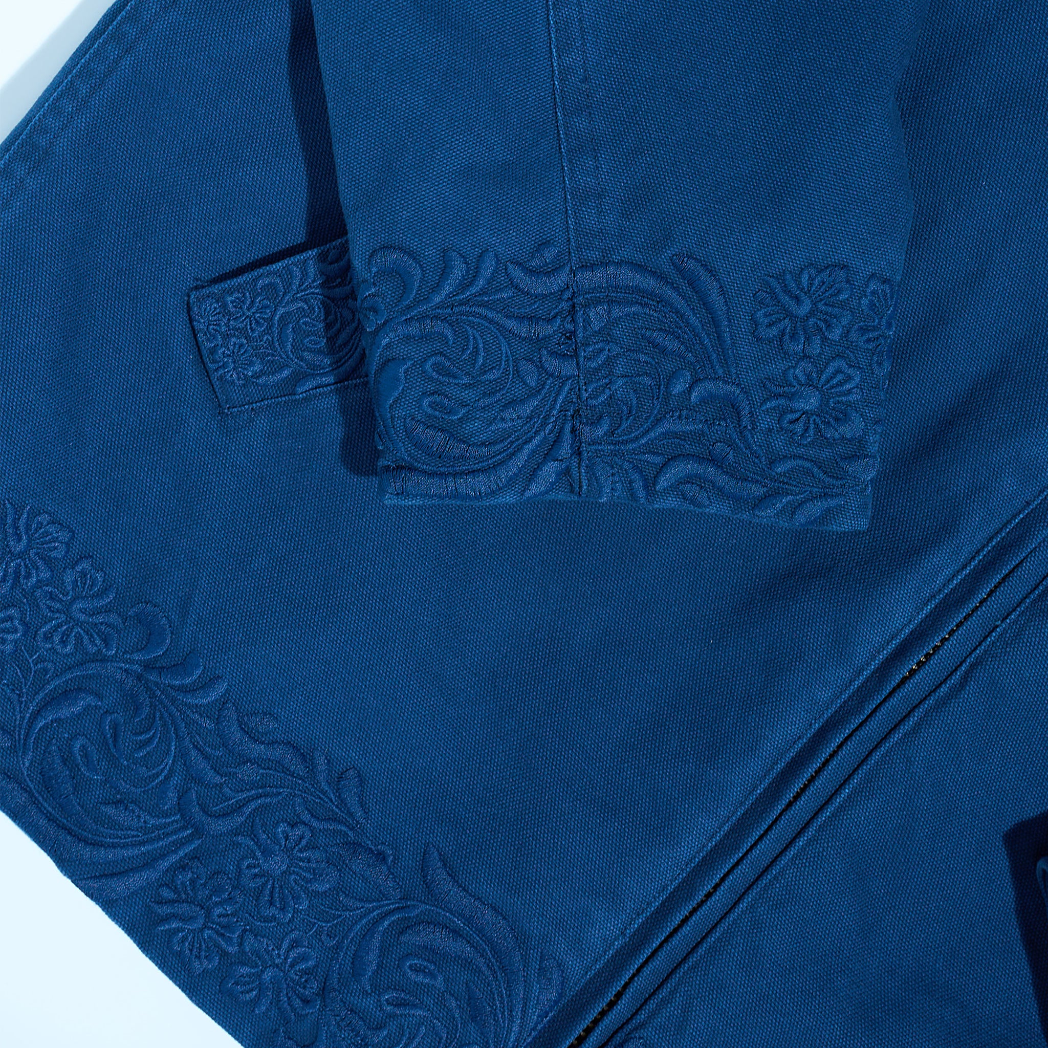 The Tonal Embroidered Cotton Hooded Jacket