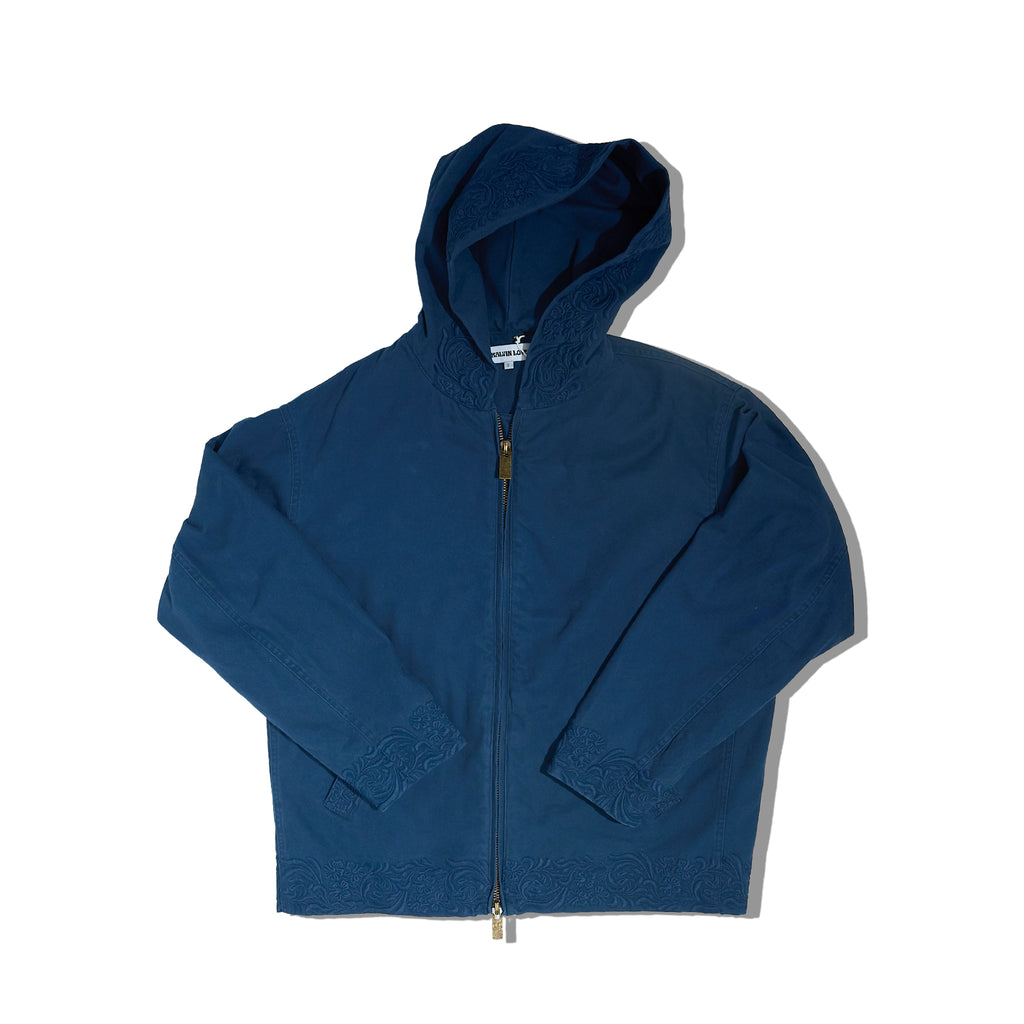 The Tonal Embroidered Cotton Hooded Jacket