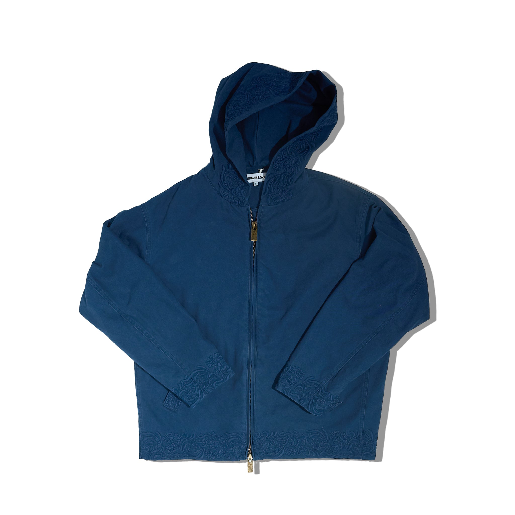 The Tonal Embroidered Cotton Hooded Jacket