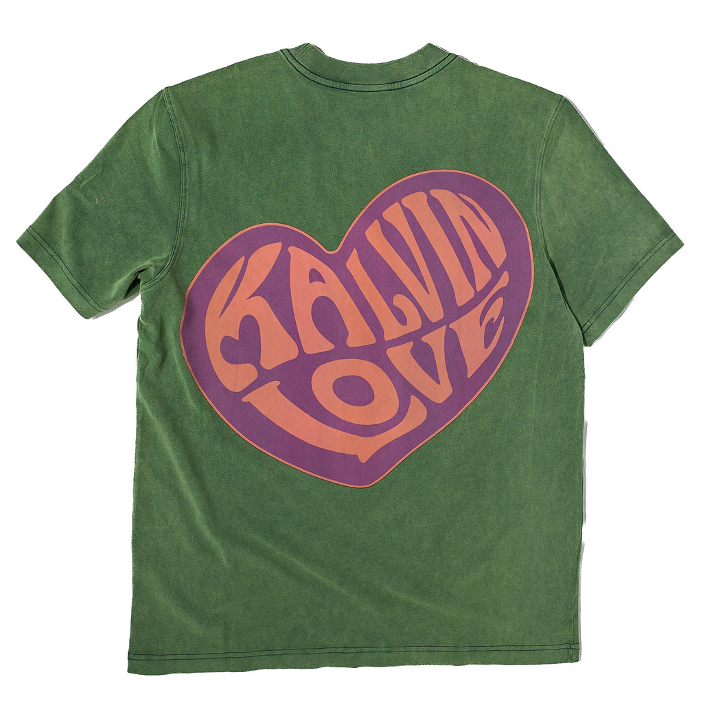 Groovy Logo Heart - Purple On Green