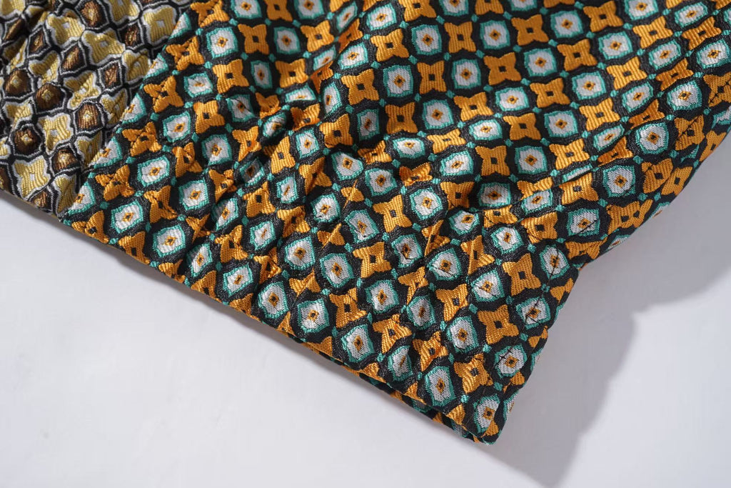 Mosaic Pattern Bomber Jacket