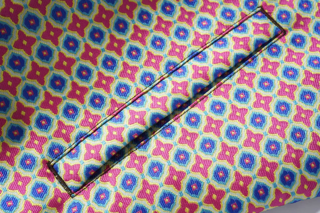 Mosaic Pattern Bomber Jacket